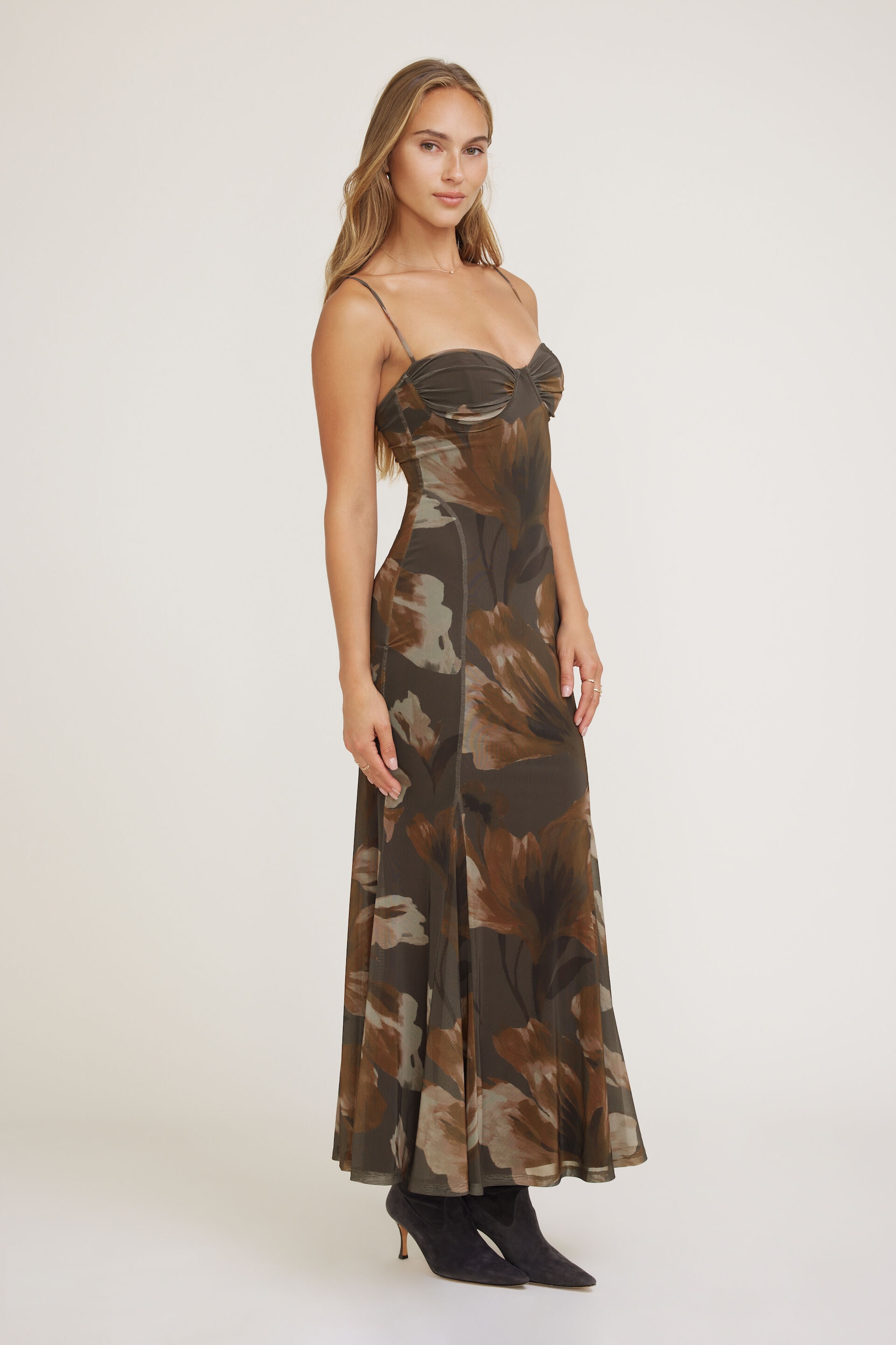 Robe maxi en maille Monet