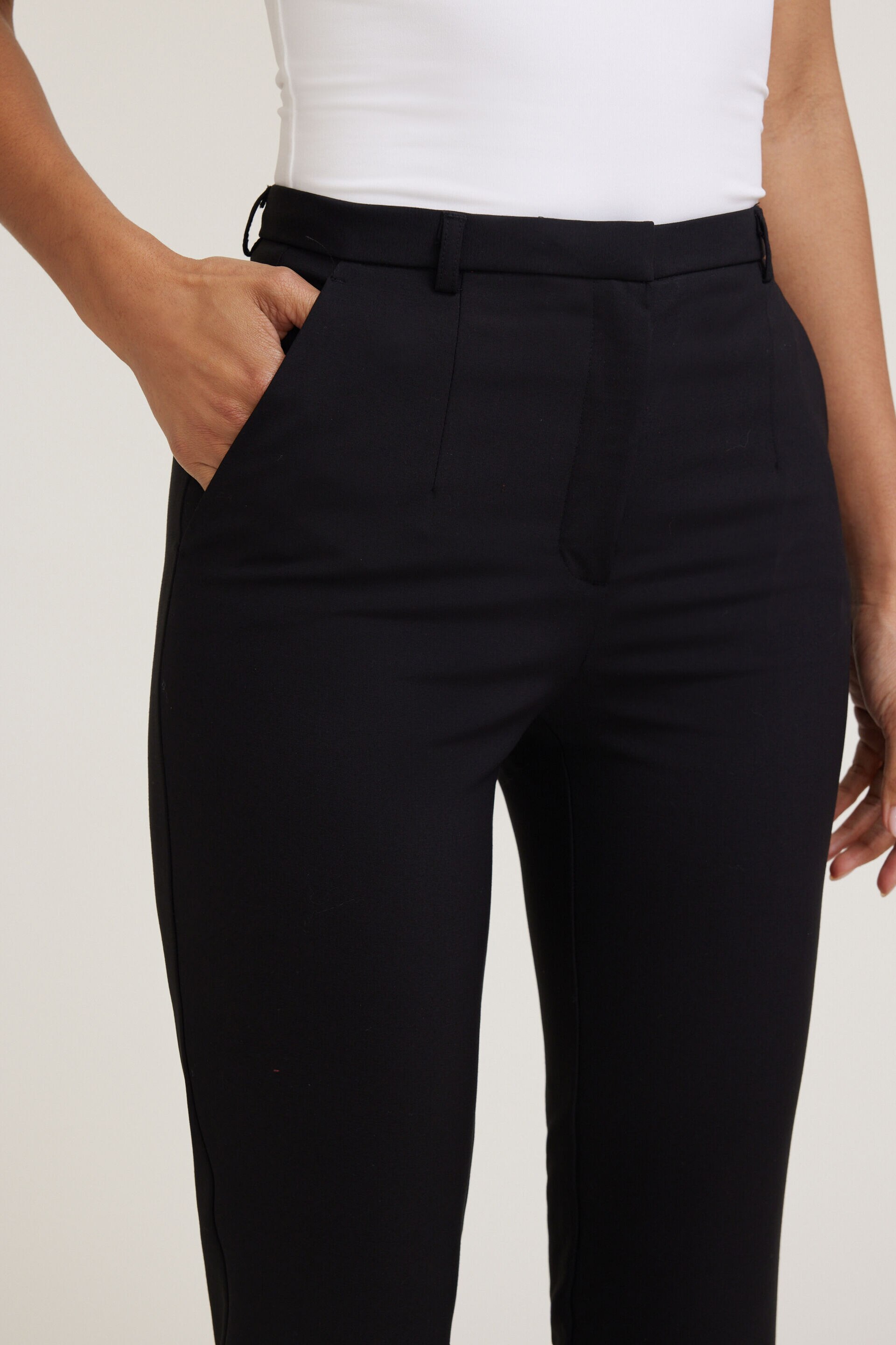 High Rise Slim Leg Pants