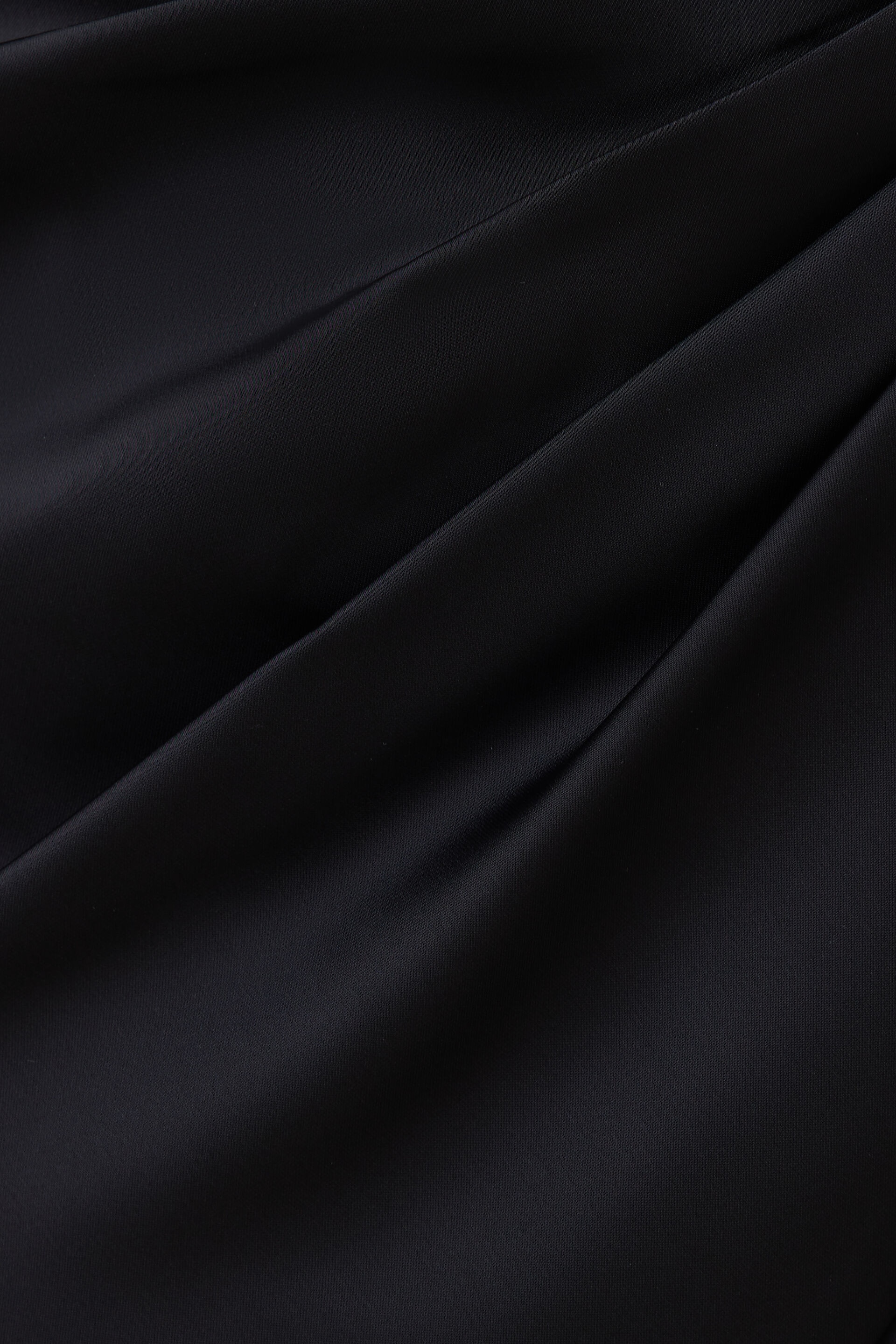 Draped Satin Mini Skirt