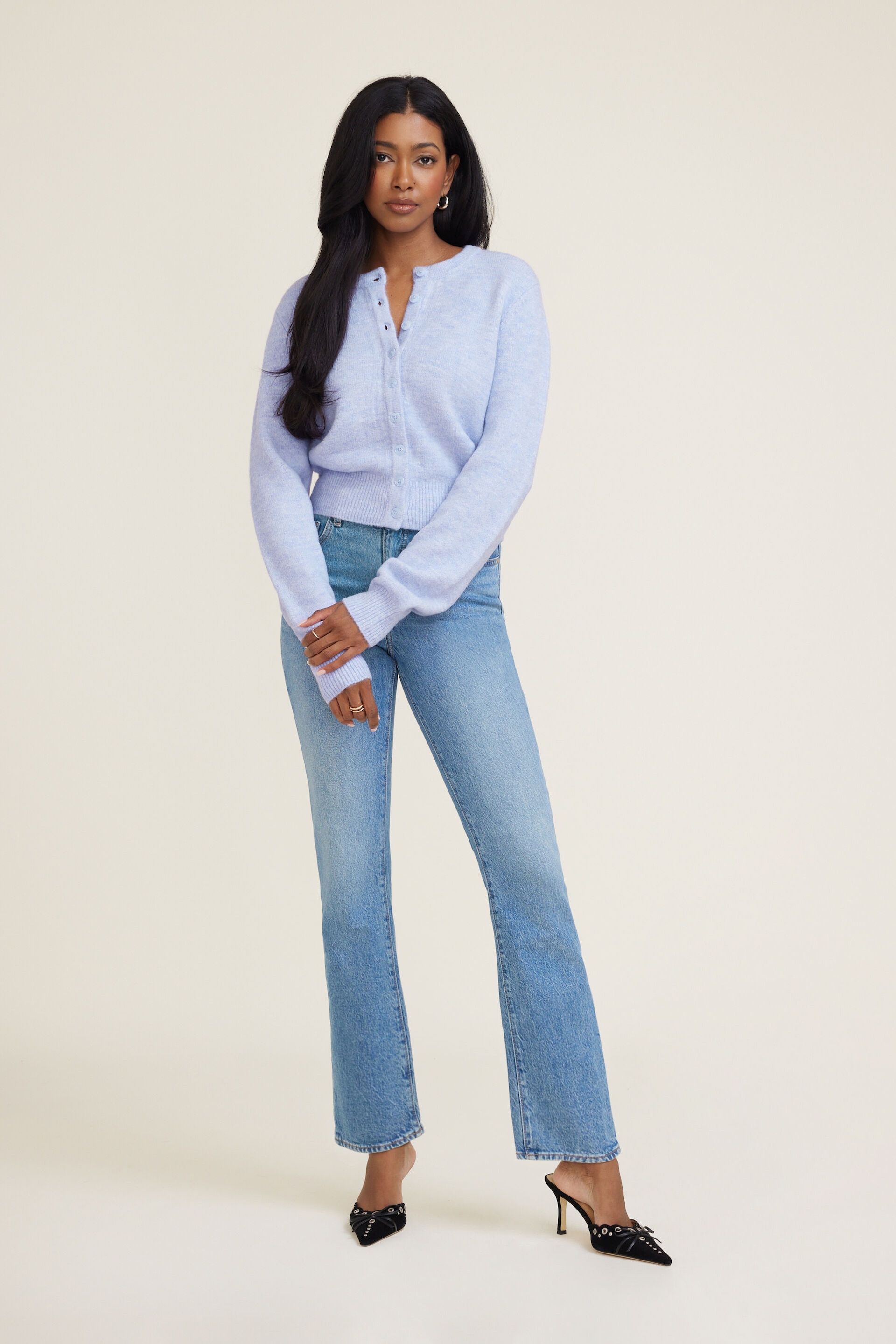 Cardigan à col rond Rebecca