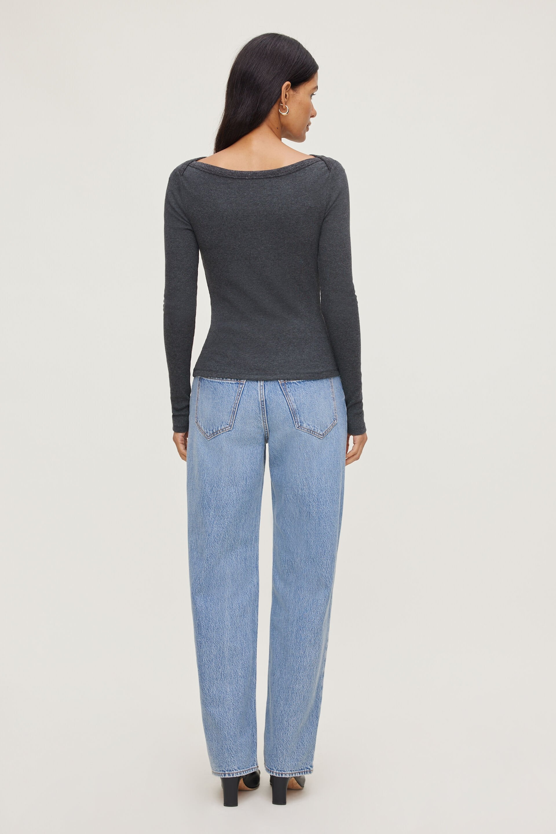 Nola Ribbed Long Sleeve T Shirt