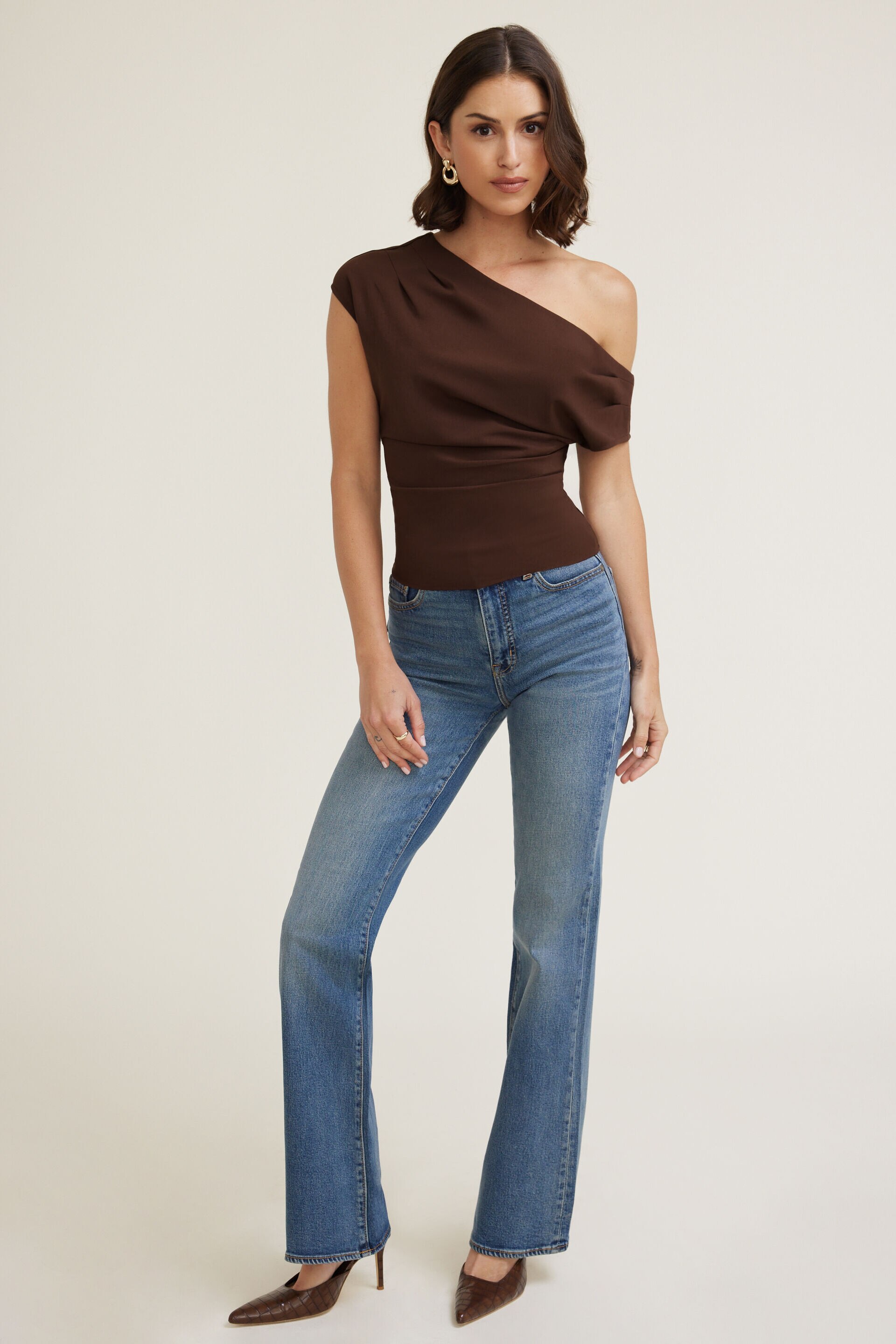 Draped Off Shoulder Top