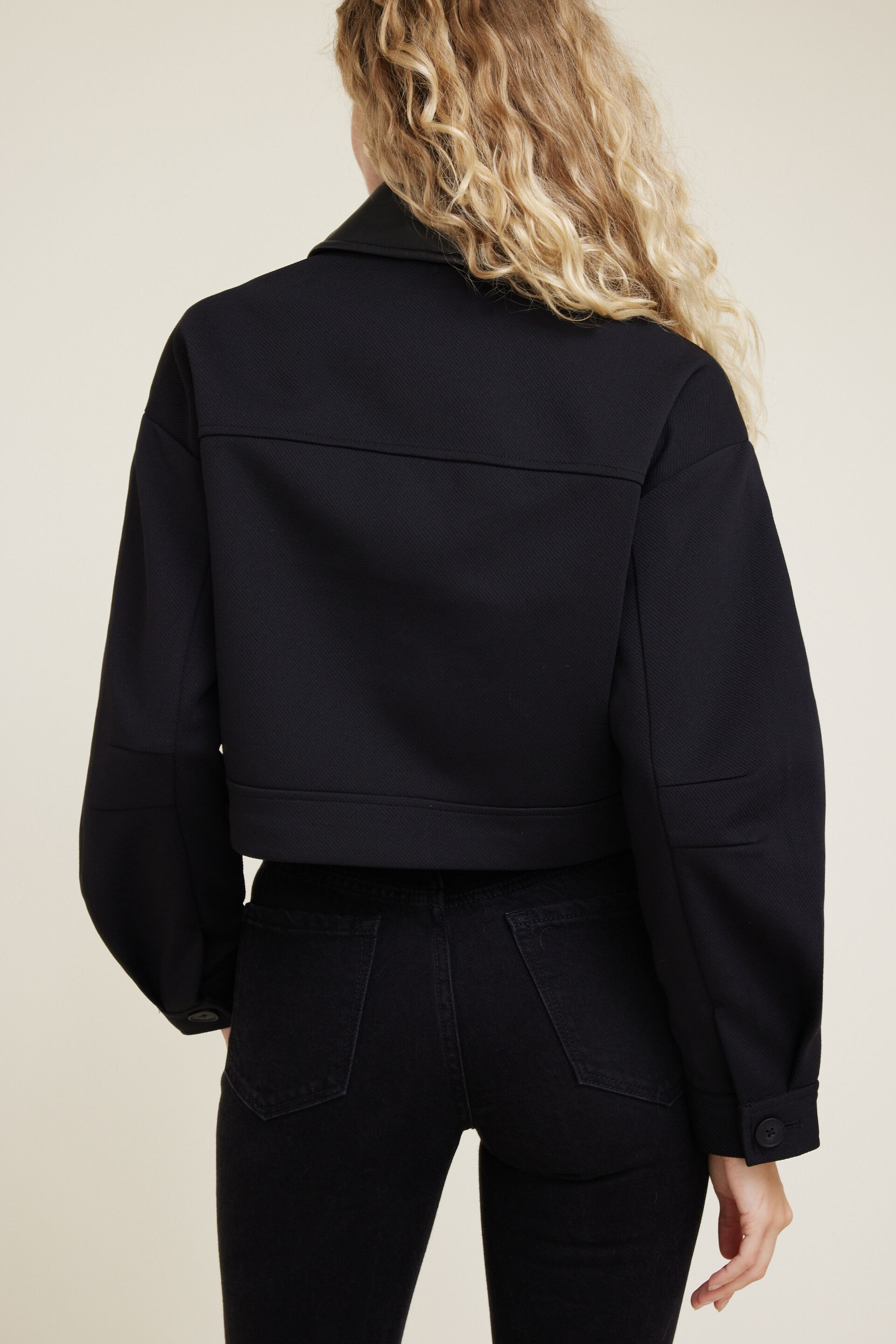 Cropped Collared Jacket