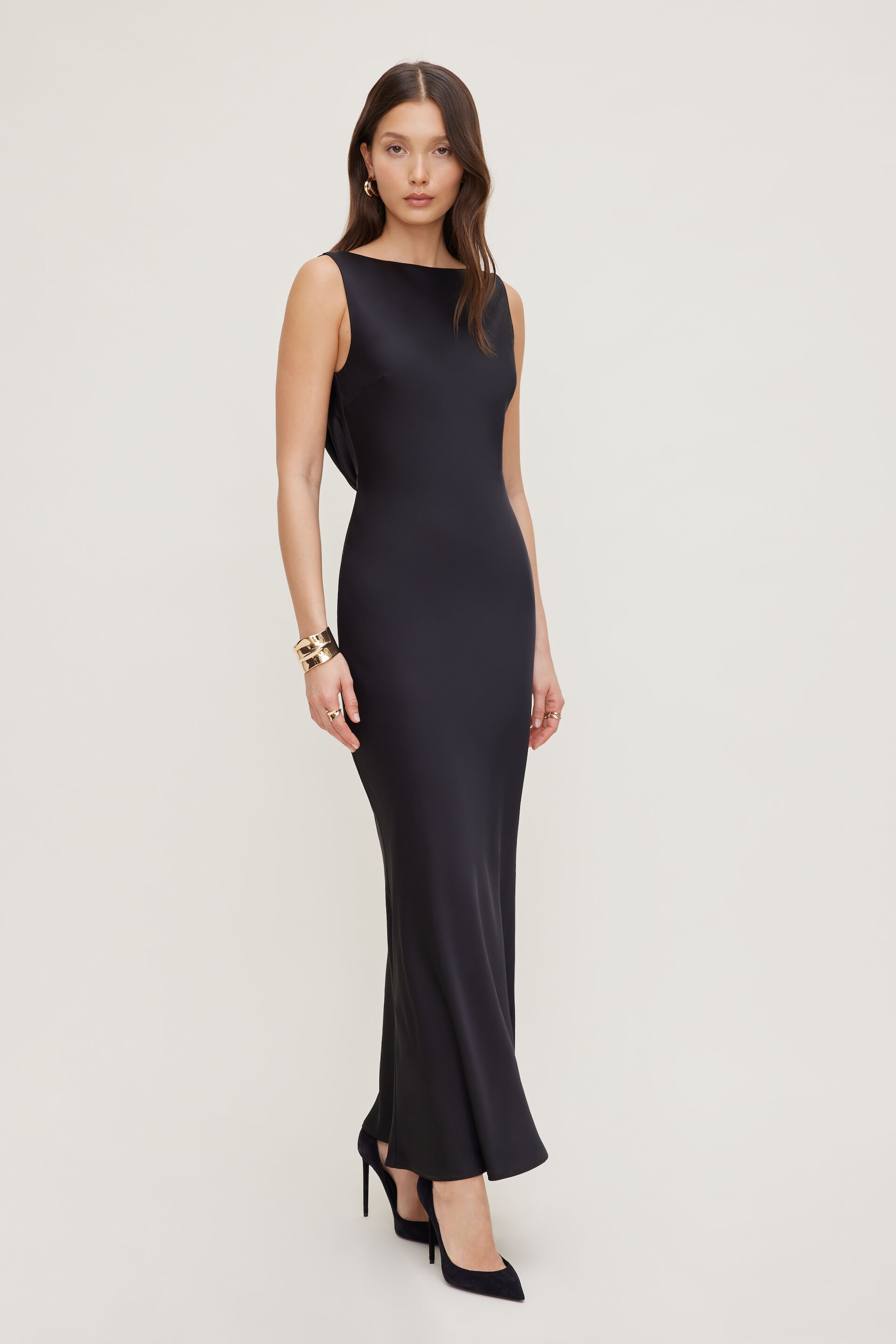 Nora Satin Maxi Slip Dress