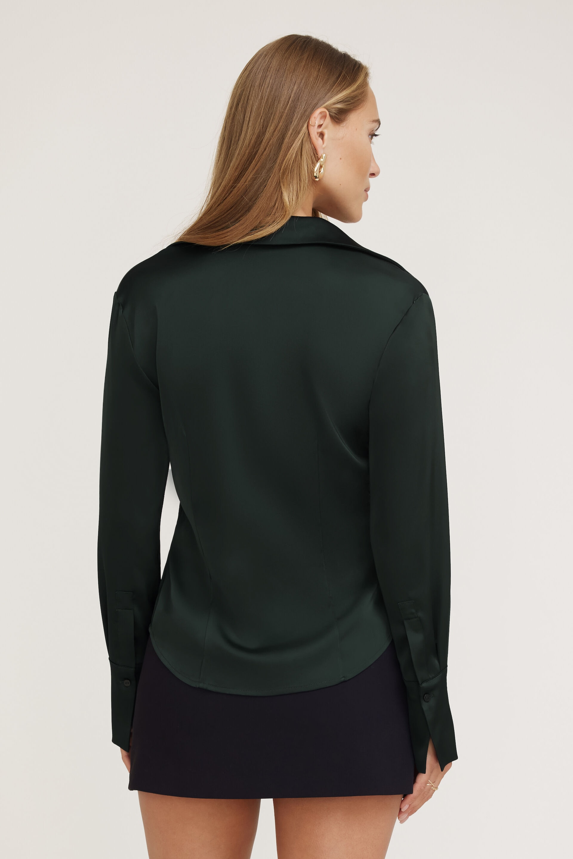 Chemise ajustée en satin Eva