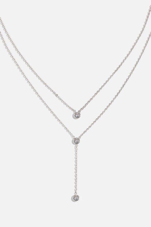 2-Pack Y-Neck Necklaces Gray Dynamite