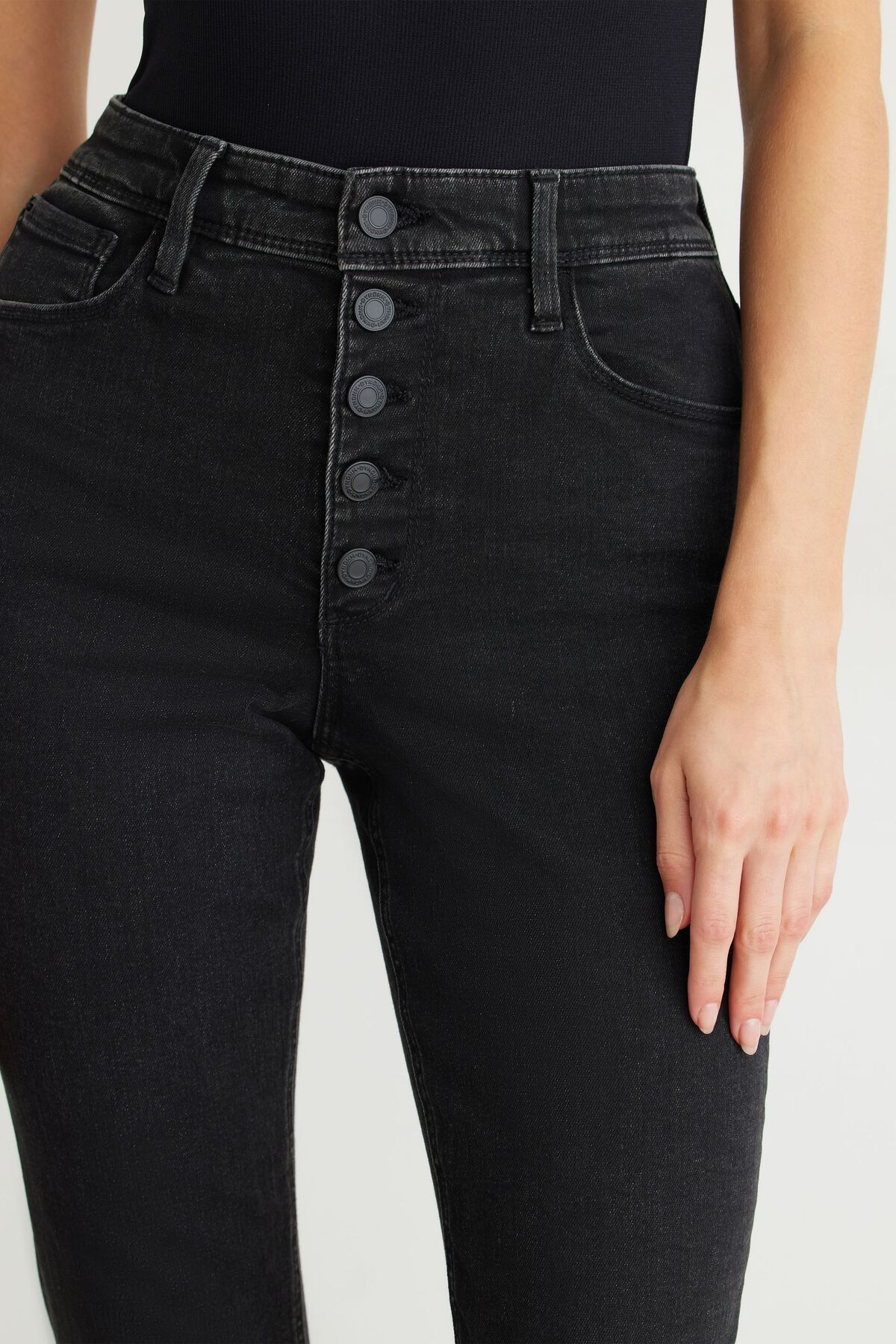Dynamite Kate High Waist Button Front Jeans. 2