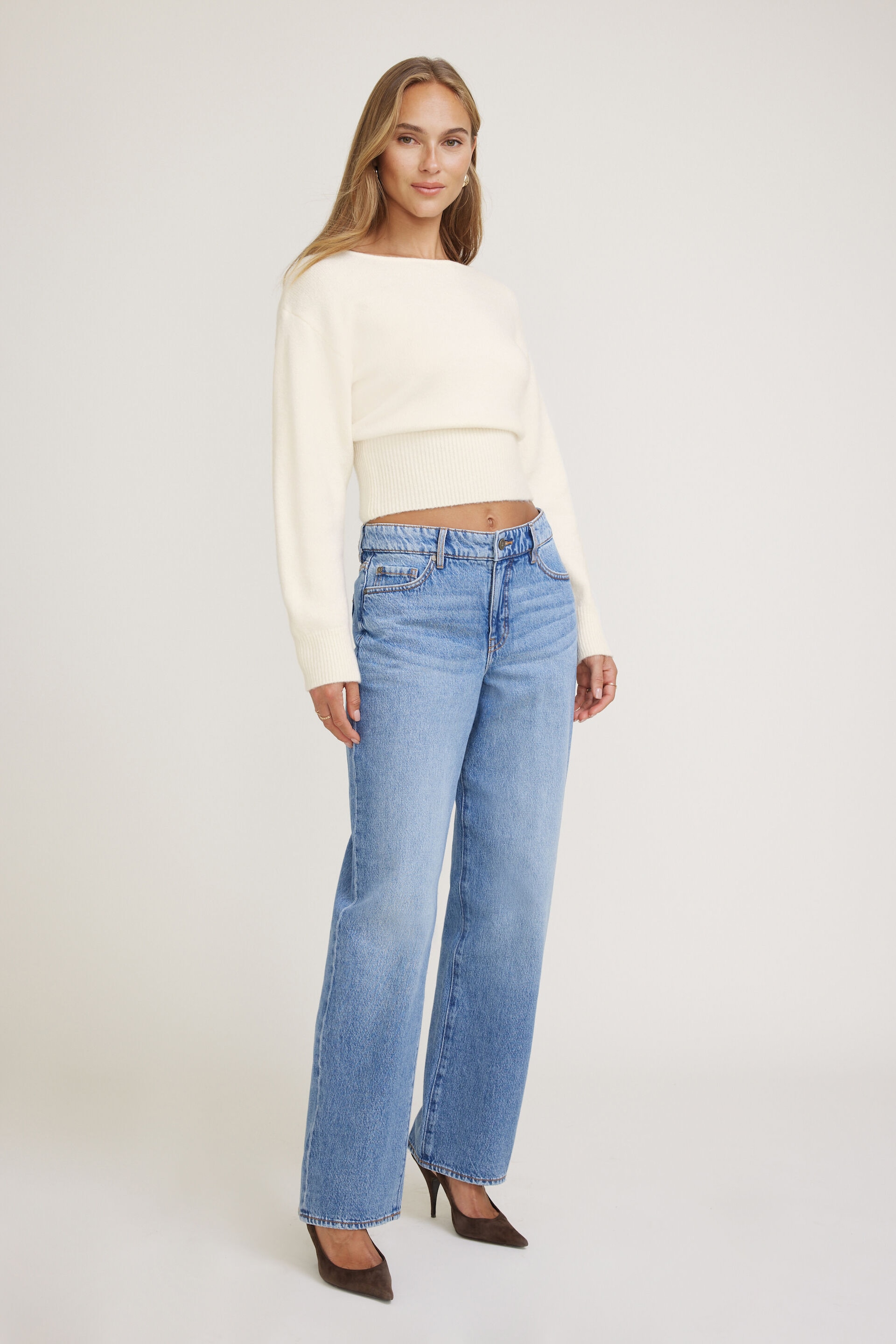 Juliet Cinched Boat Neck Sweater