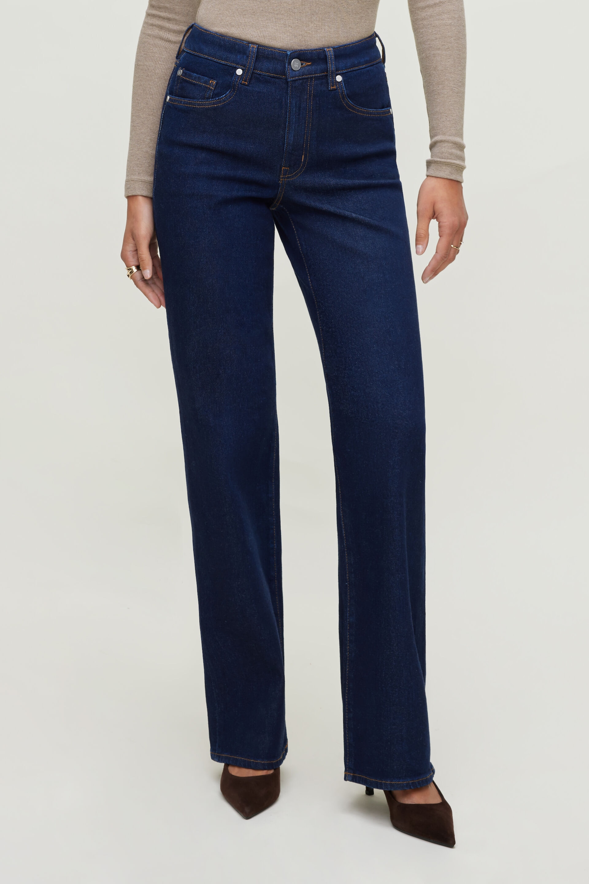 Heidi Stretch High Rise Wide Leg Jeans