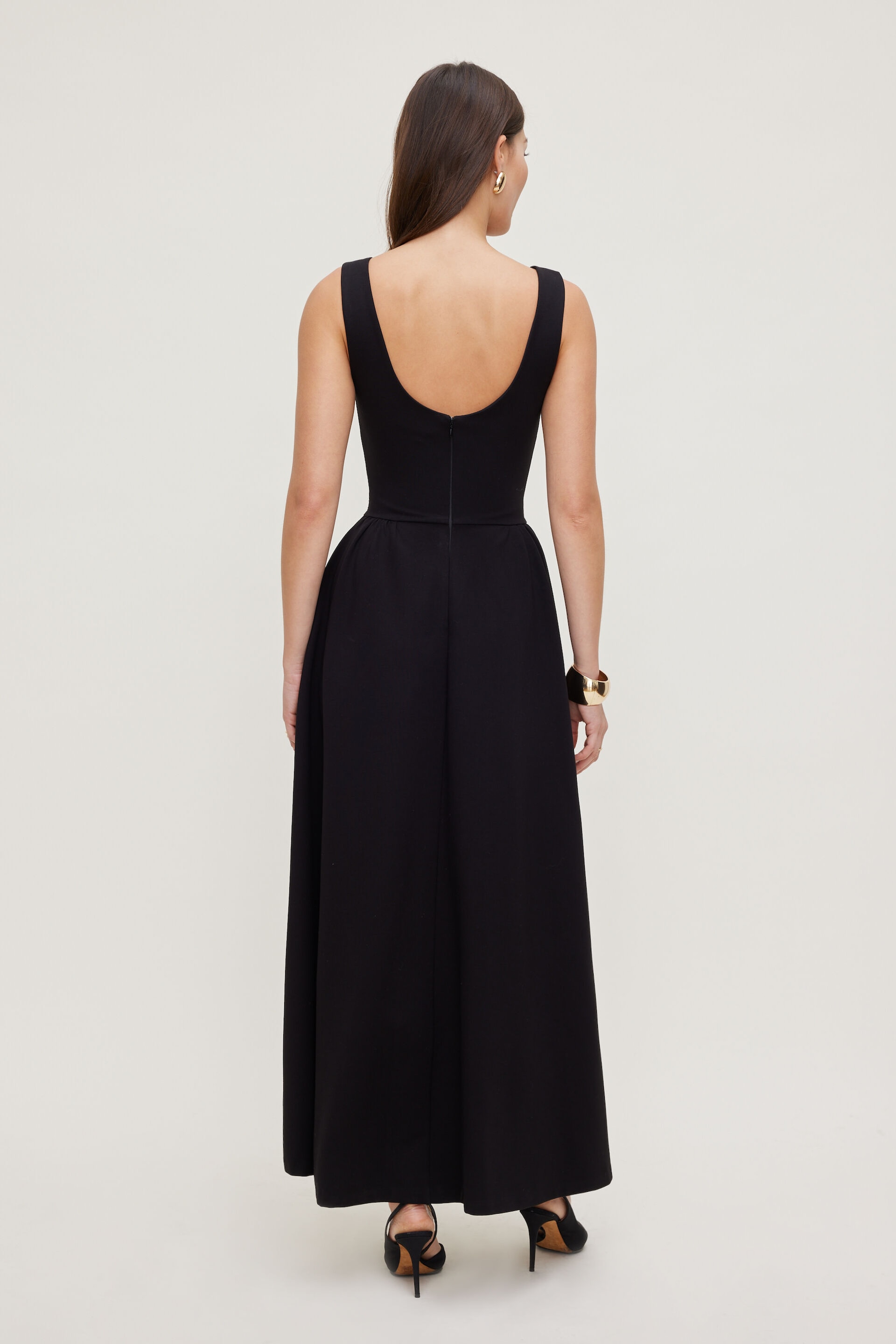 Iris Flared Ponte Maxi Dress