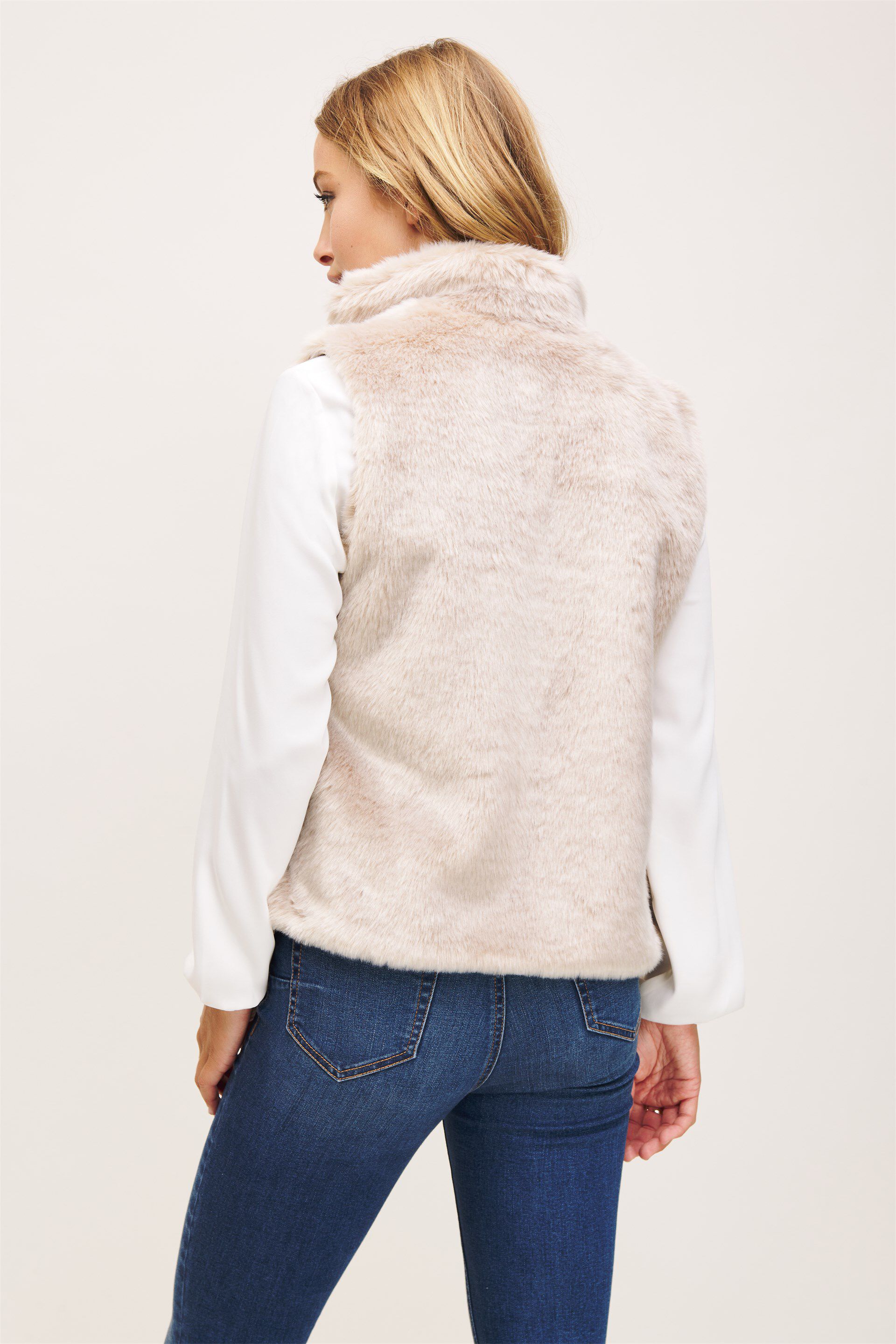 Dynamite fur vest Clearance