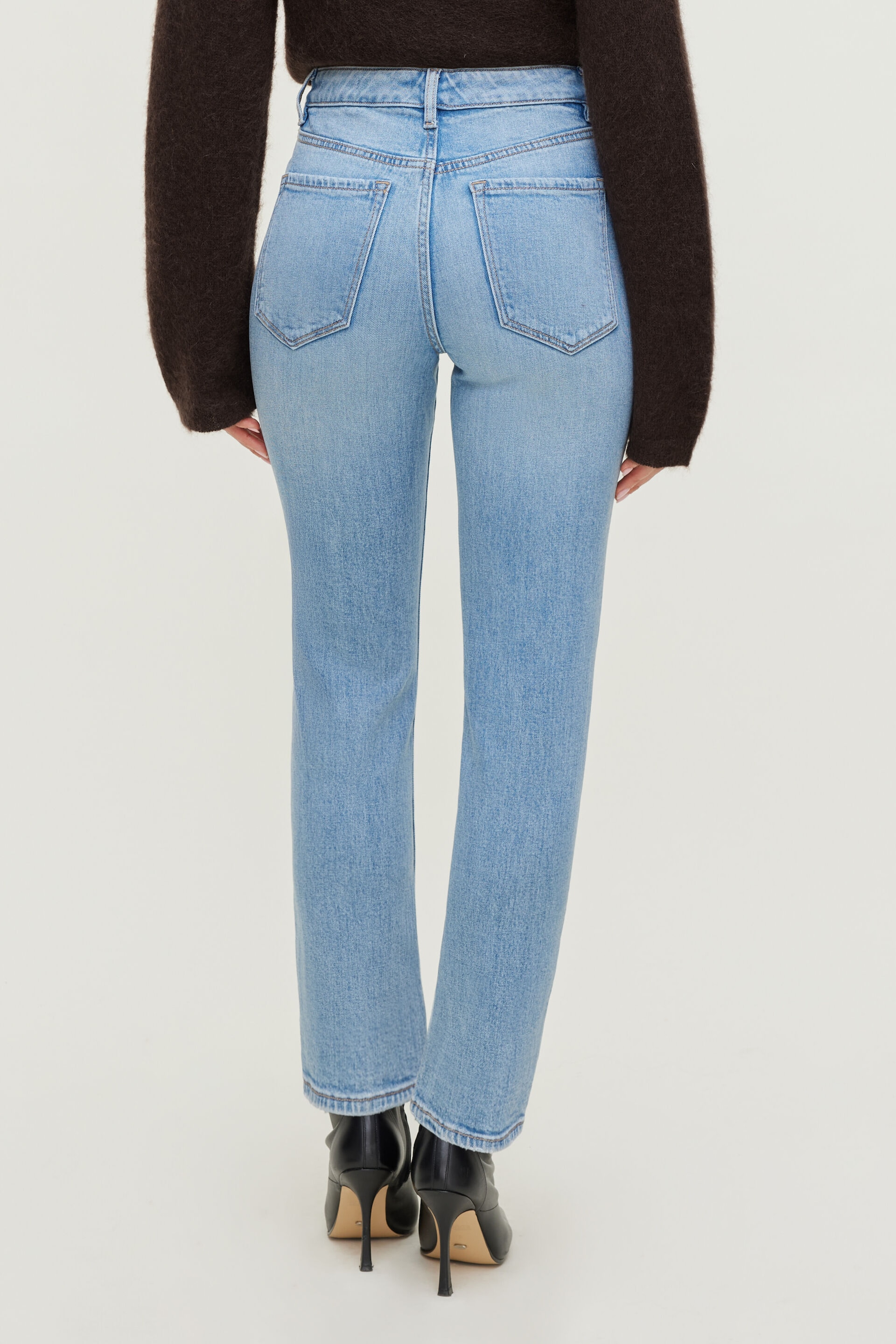 Jean extensible à taille haute et jambe ajustée Frenchie