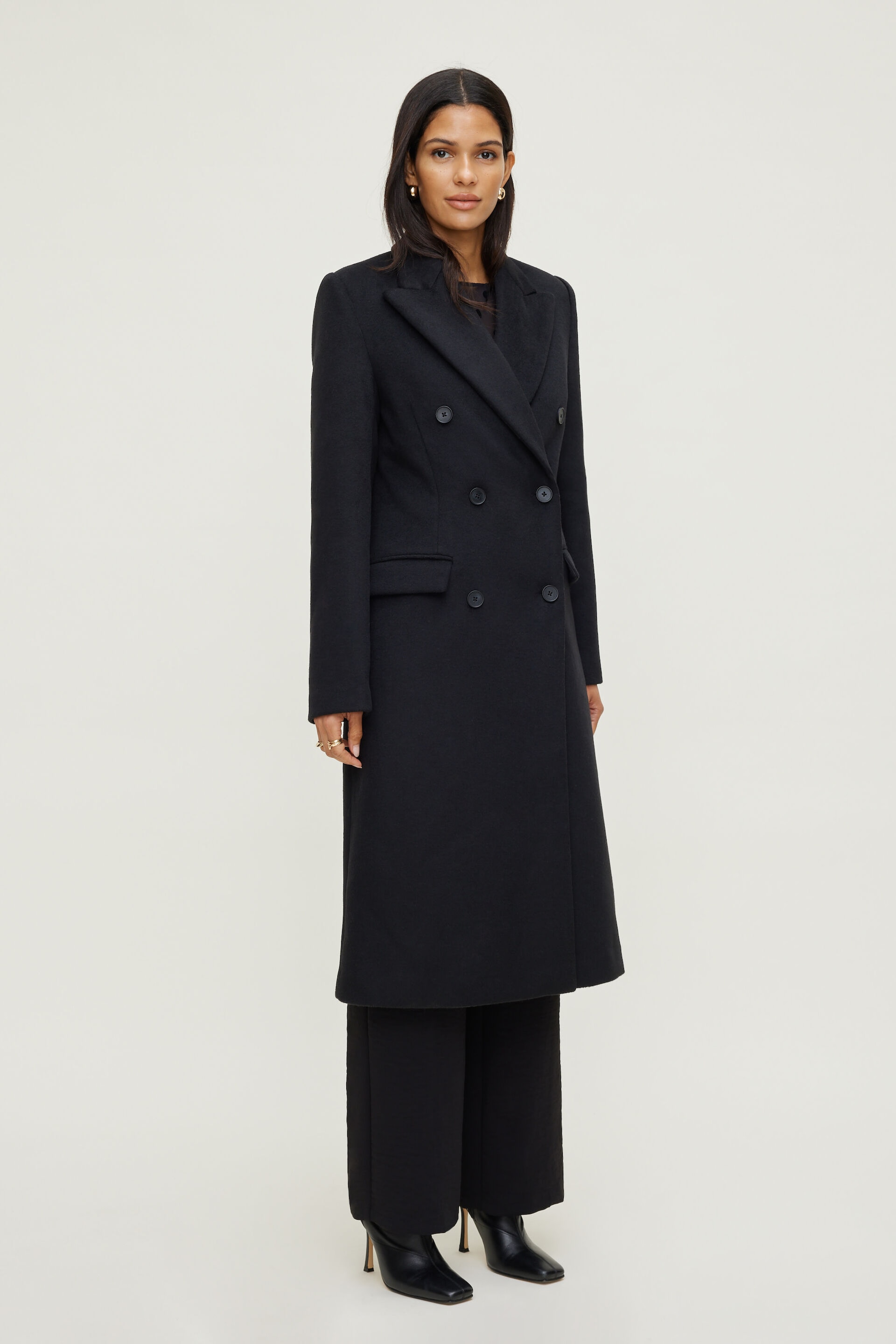 Oversized Double Breasted Wool Coat