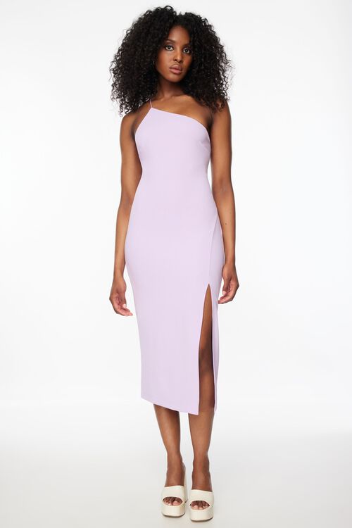 Robe midi asymétrique à dos ouvert Mauve Dynamite