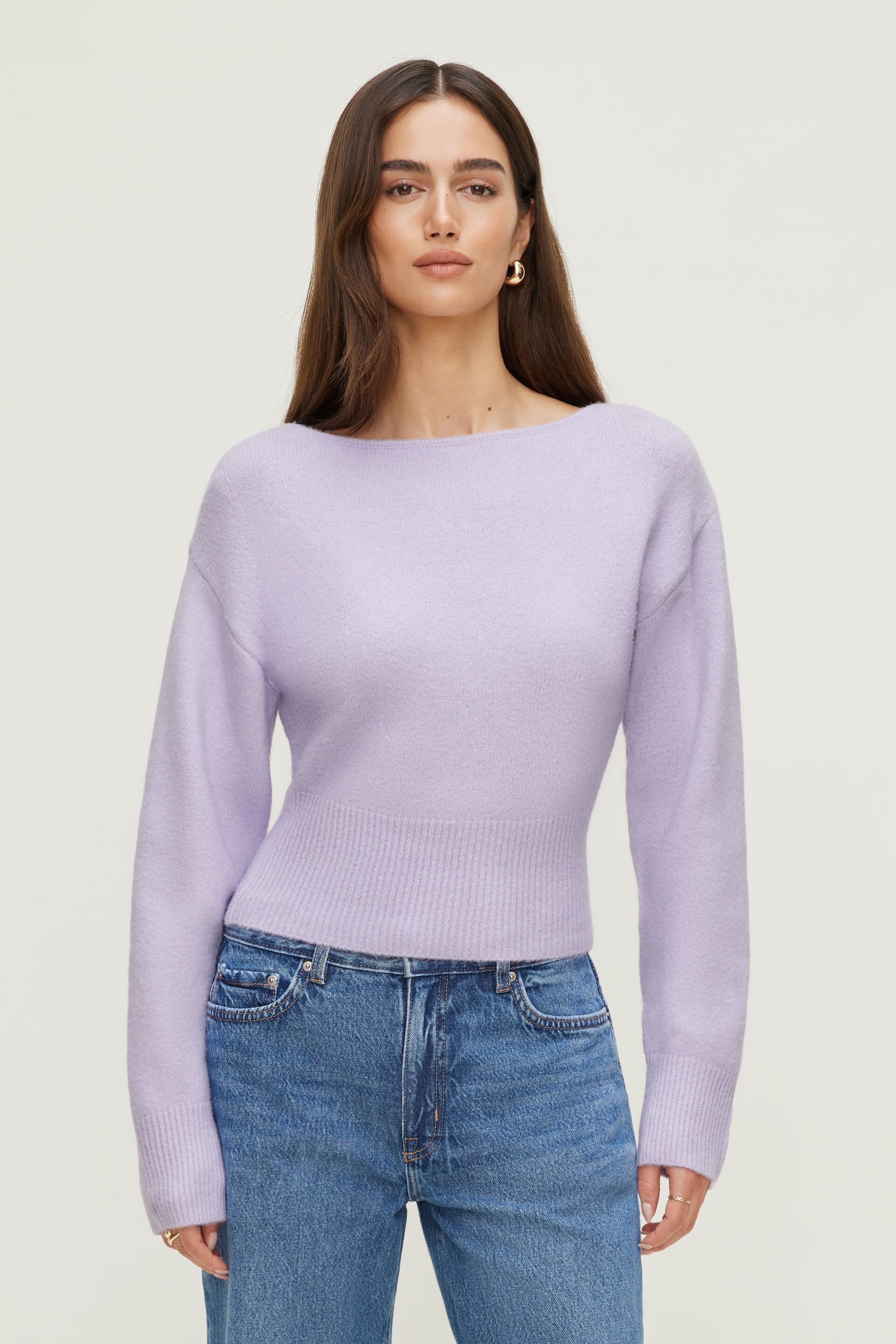 Juliet Cinched Boat Neck Sweater