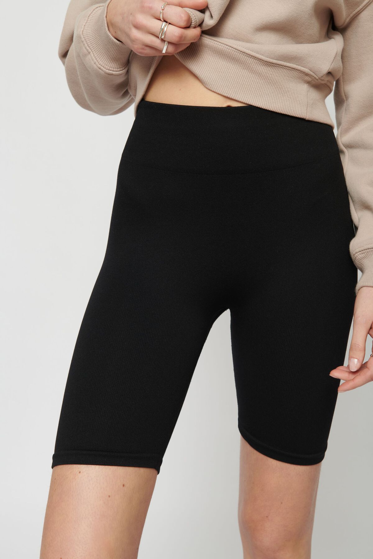 Dynamite 8" Ribbed Bike Shorts. 2