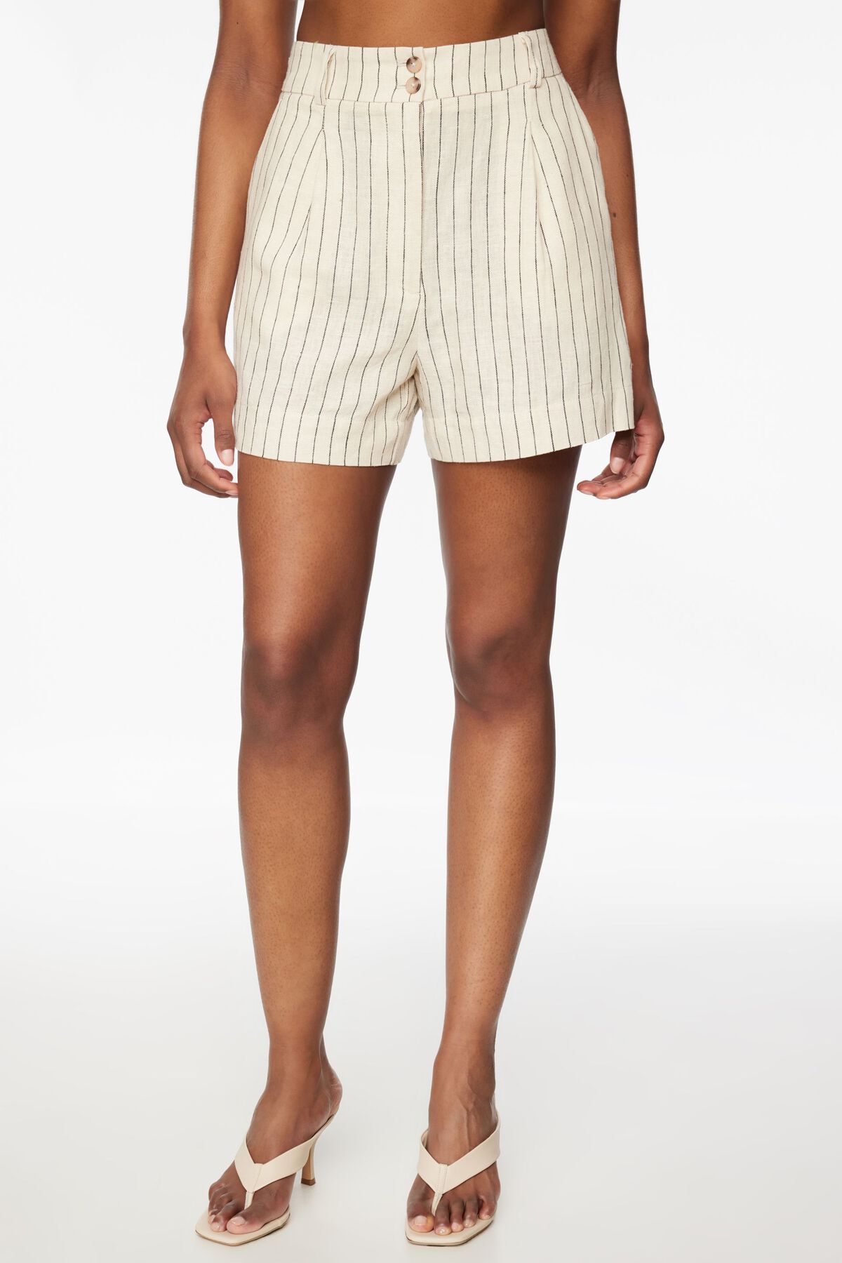 Dynamite Striped Linen Trouser Shorts. 3