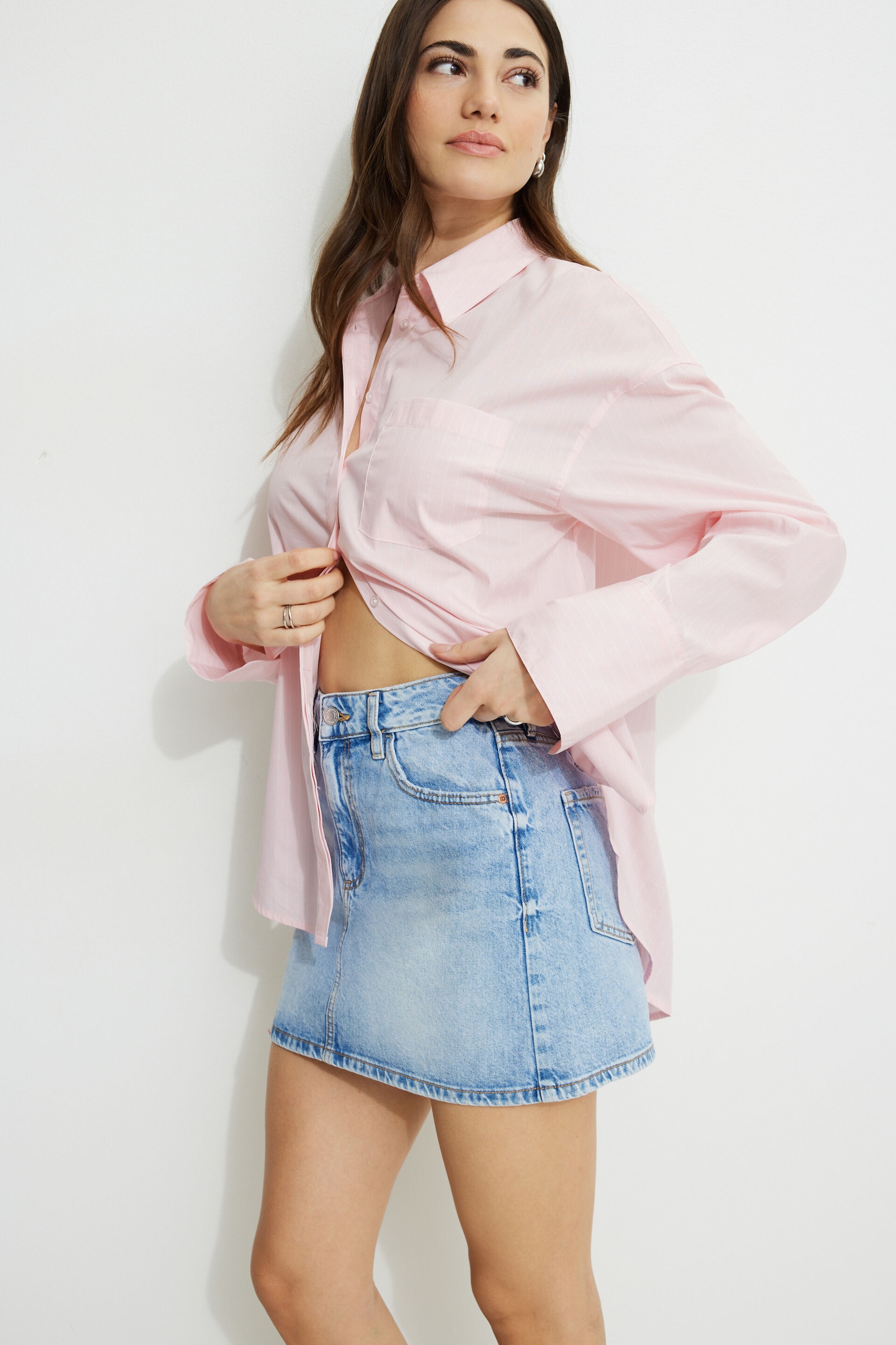 Monroe Striped Oversized Poplin Shirt