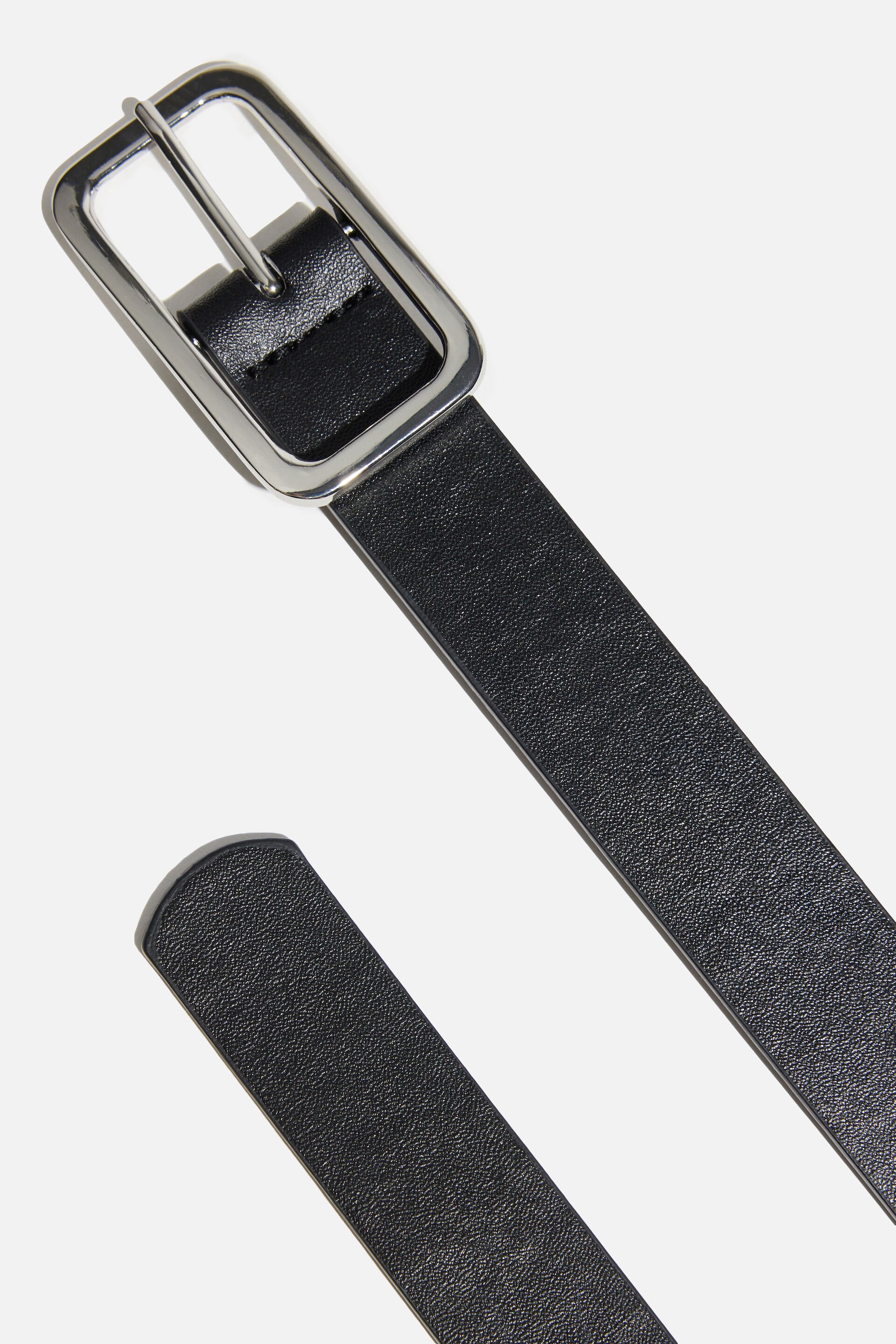Skinny Round Square Buckle Belt