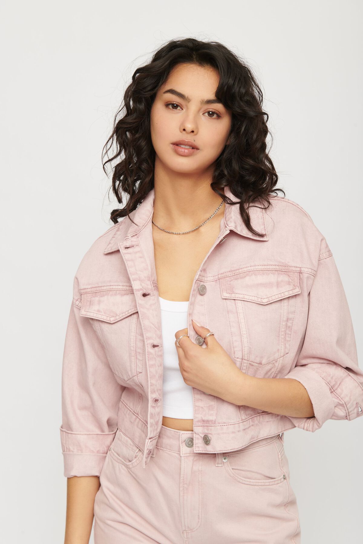 Dynamite Crop Denim Jacket. 2