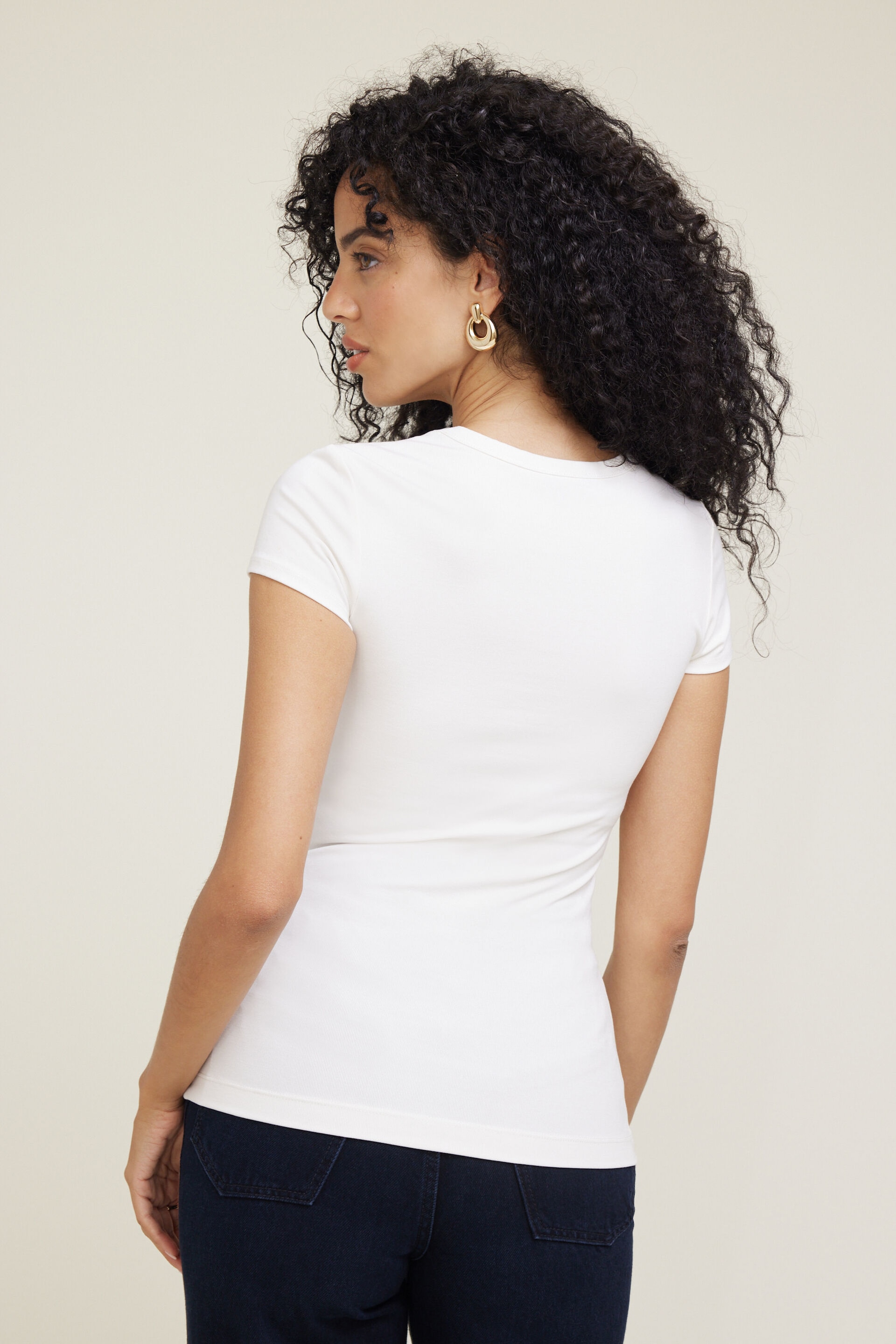 T-shirt à col rond Rumi