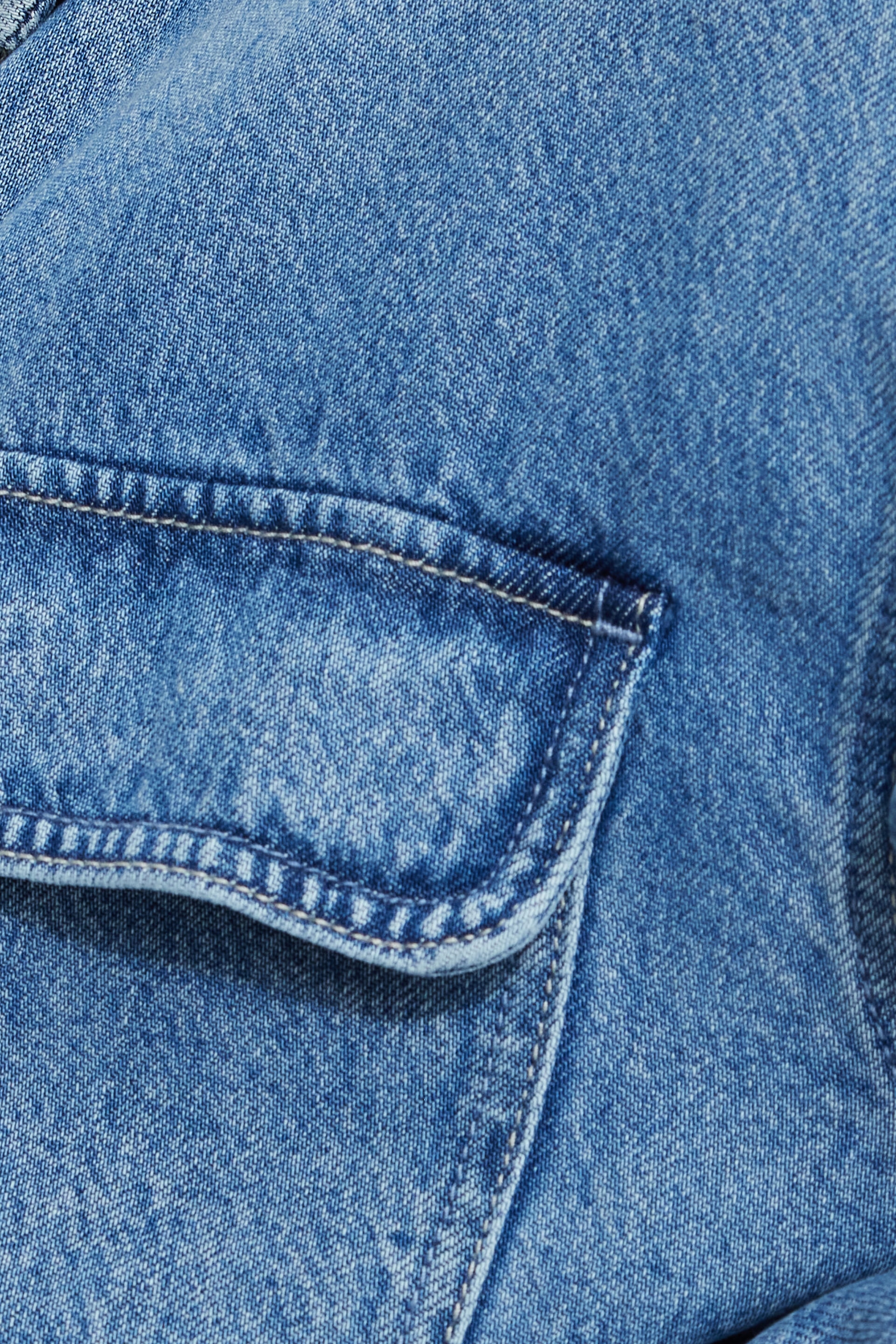 Chemise ample en denim et Tencel