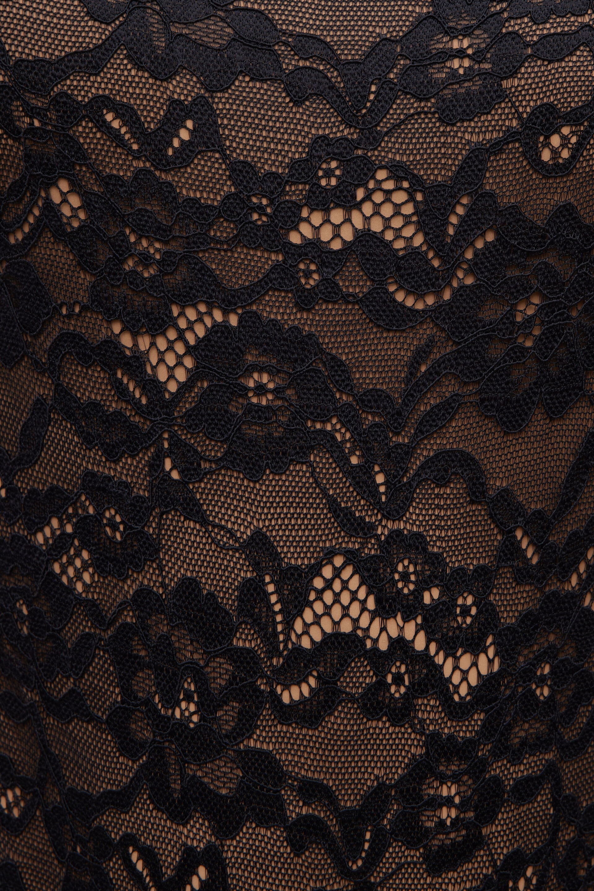 Mock Neck Lace Bodysuit