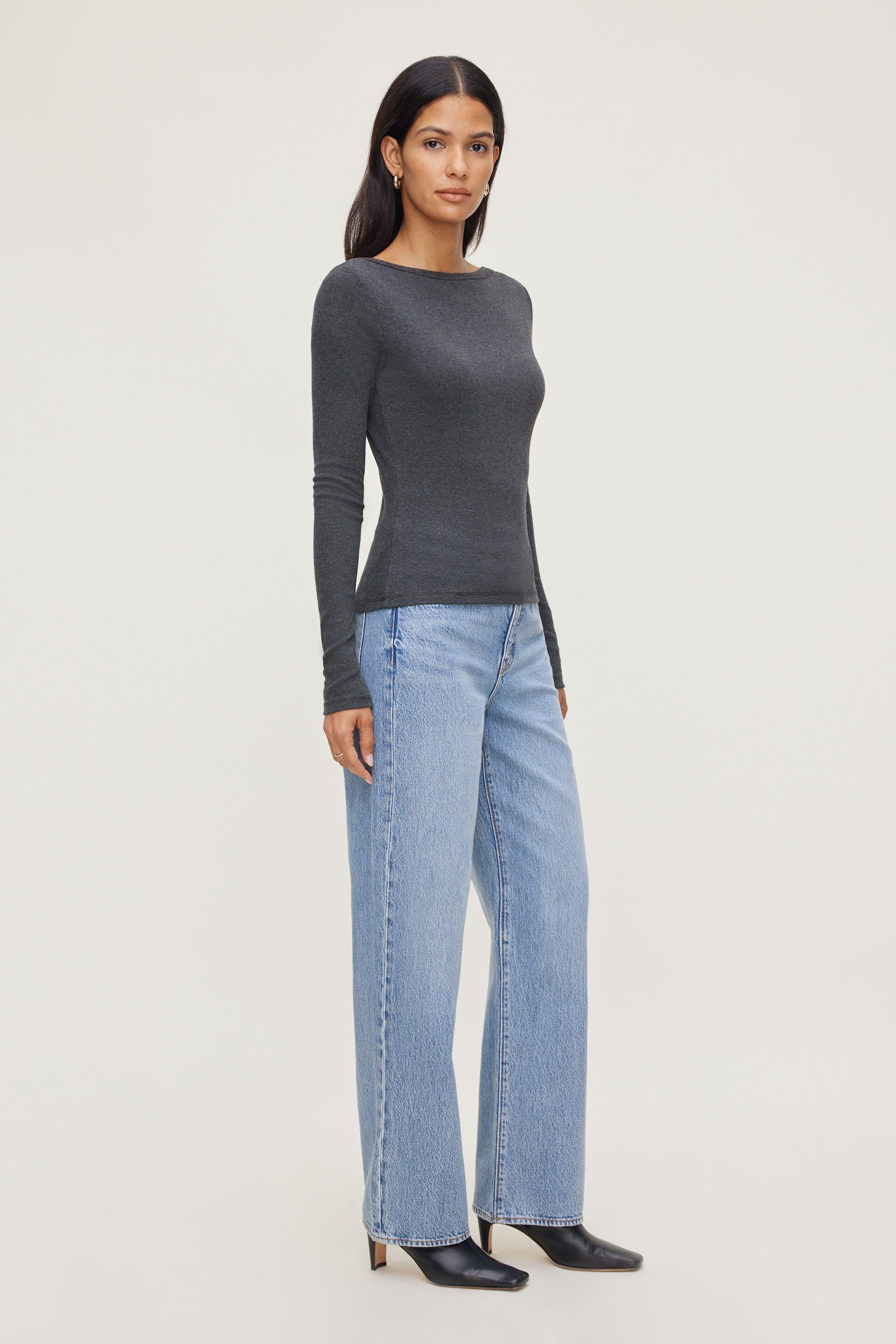 Nola Ribbed Long Sleeve T Shirt