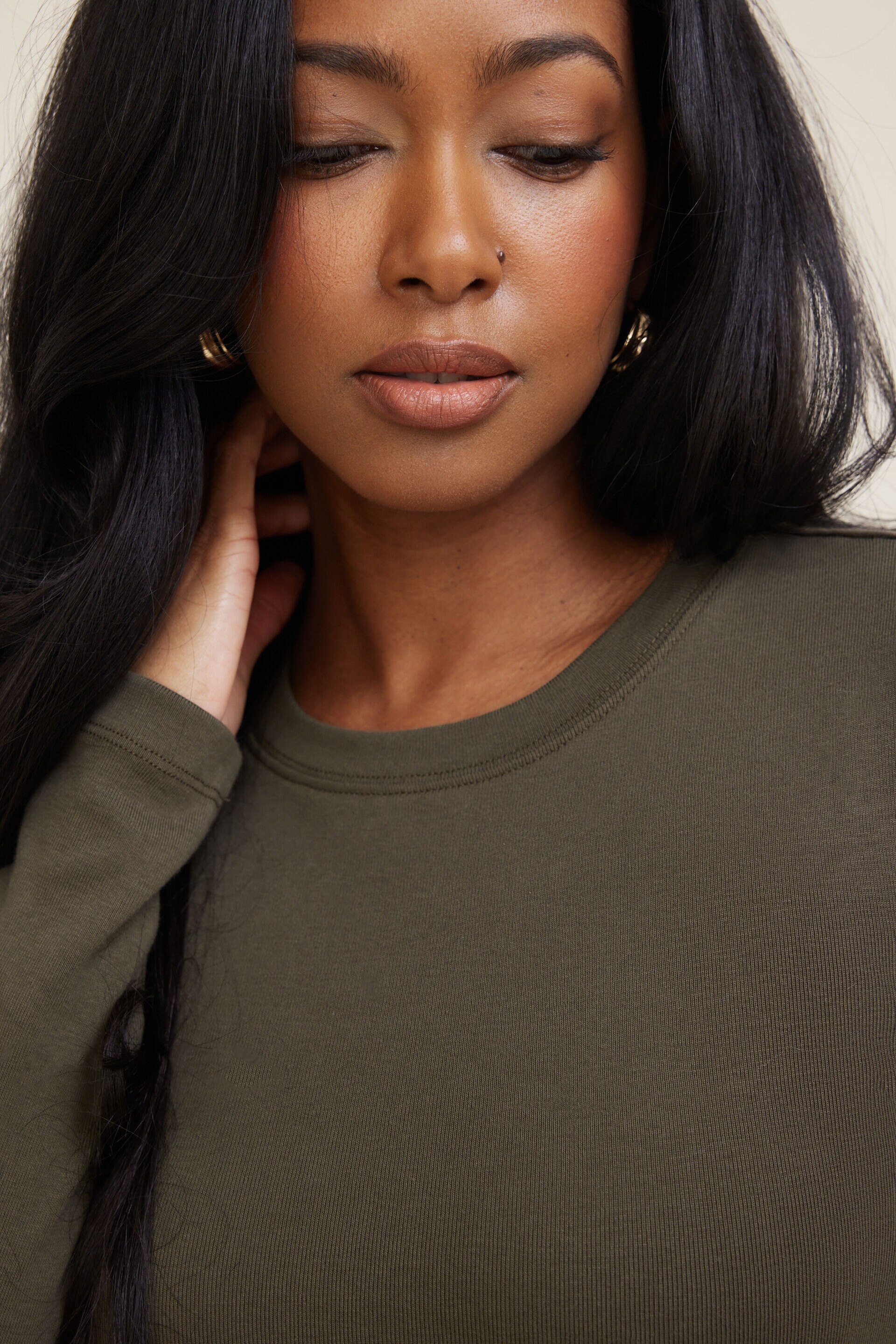 Slim Cotton Long Sleeve T Shirt