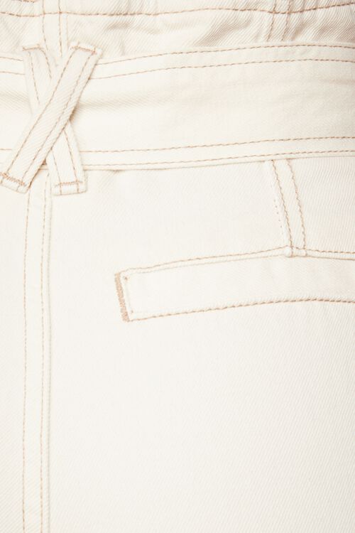 Claudia Paper Bag Mom Jeans Marshmallow White Alternative view # 3 of Dynamite Clearance Claudia Paper Bag Mom Jeans in Marshmallow White