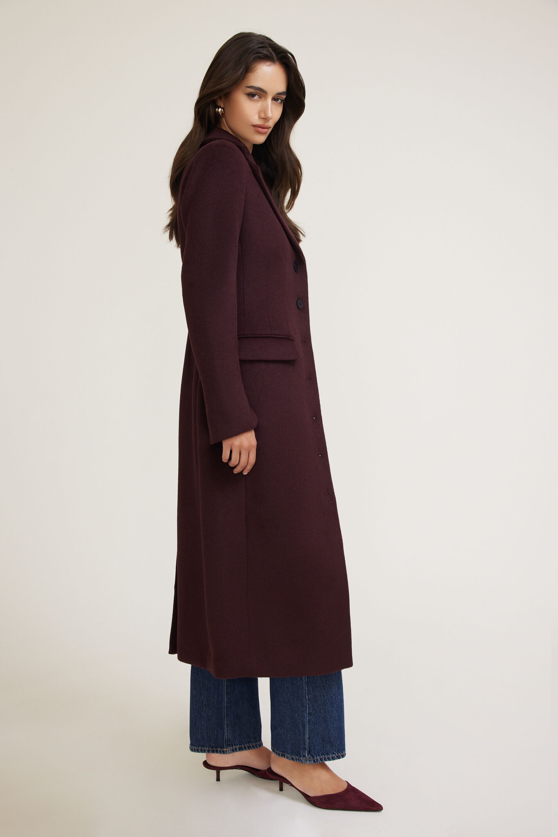 Cinched Wool Coat