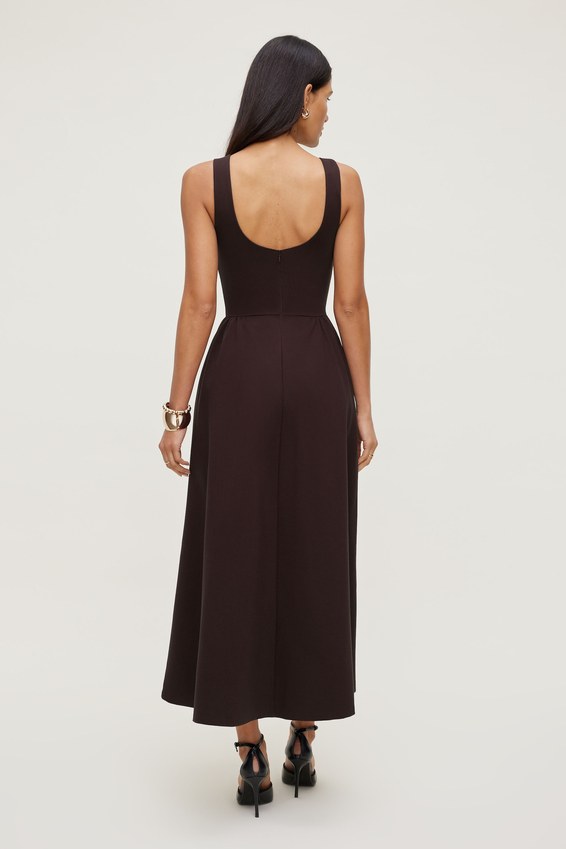 Iris Flared Ponte Maxi Dress