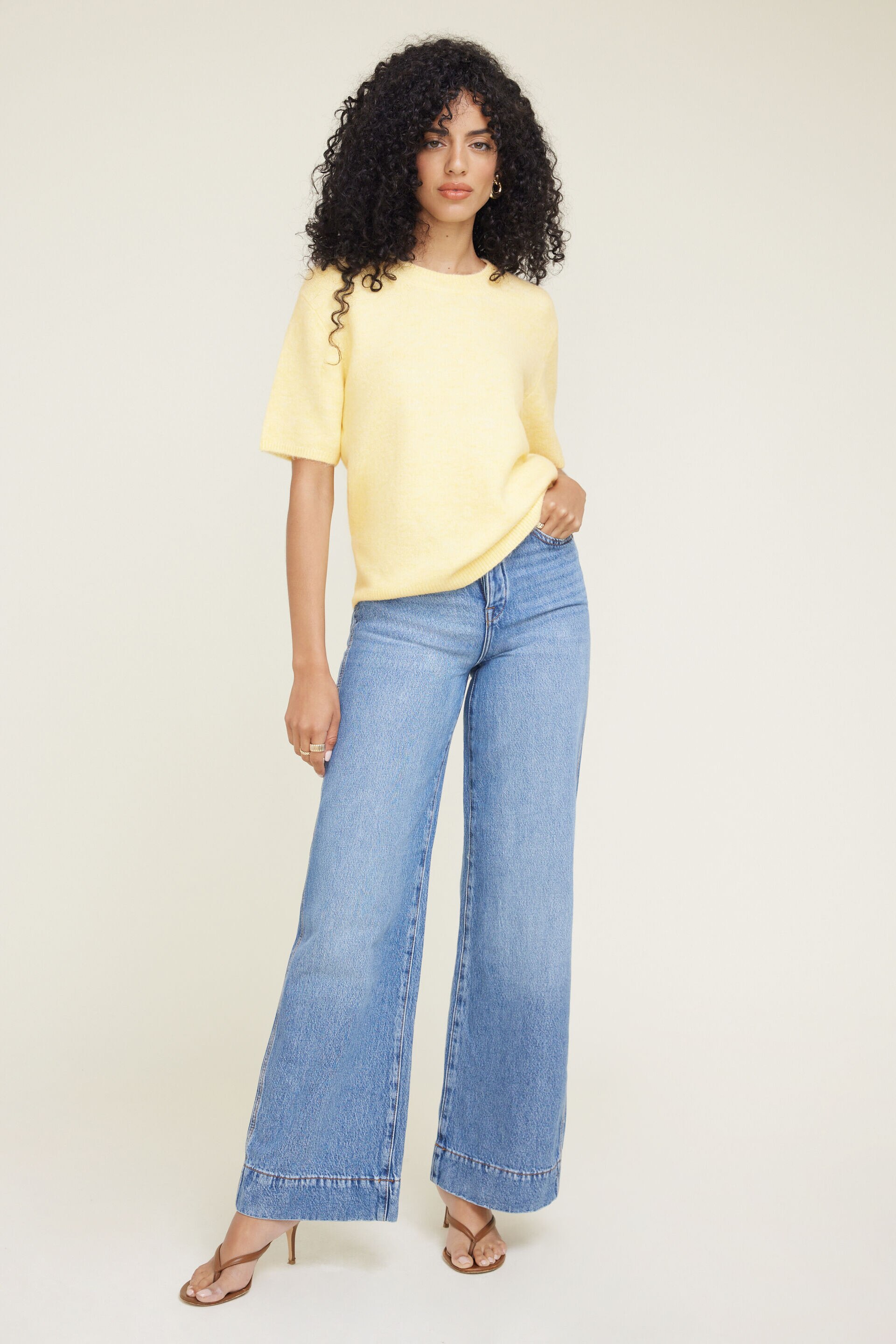 Aura Boxy Short Sleeve Sweater