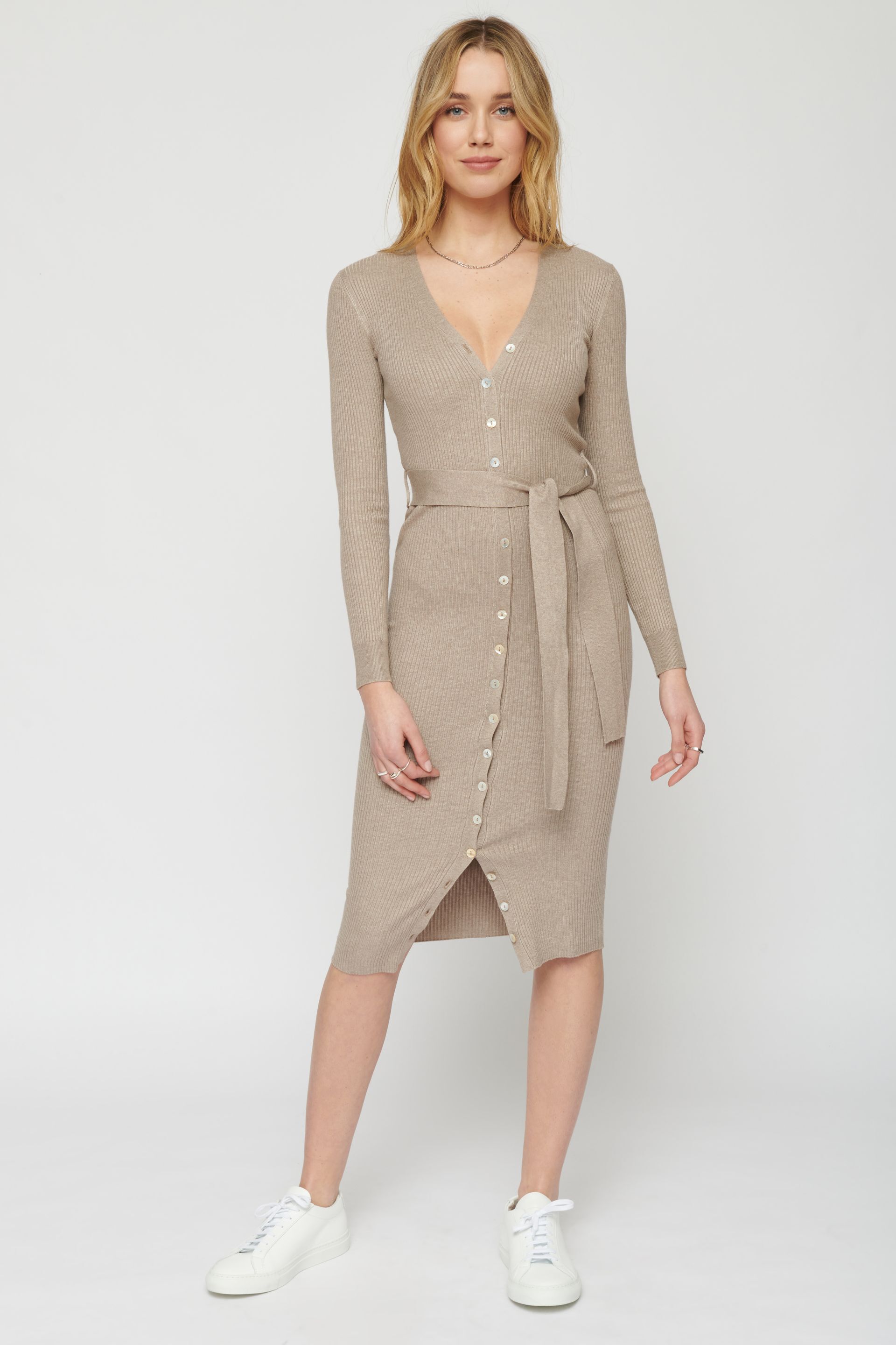 sweater button down dress