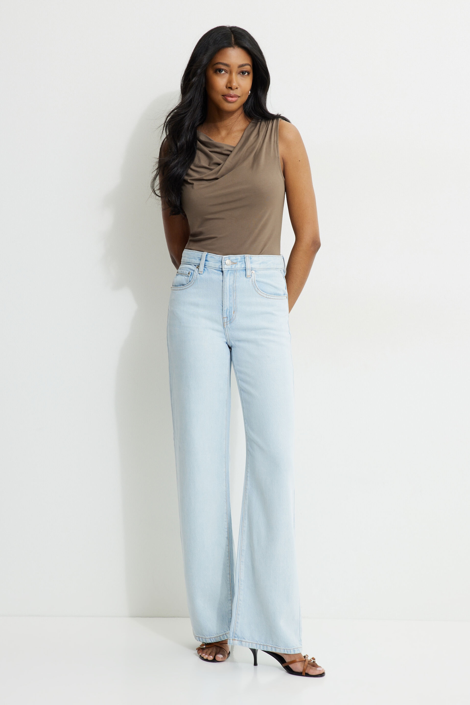 Draped Jersey Tank Top