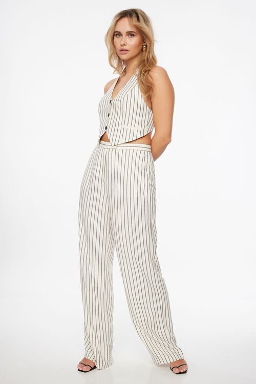 Pinstripe Wide Leg Pants