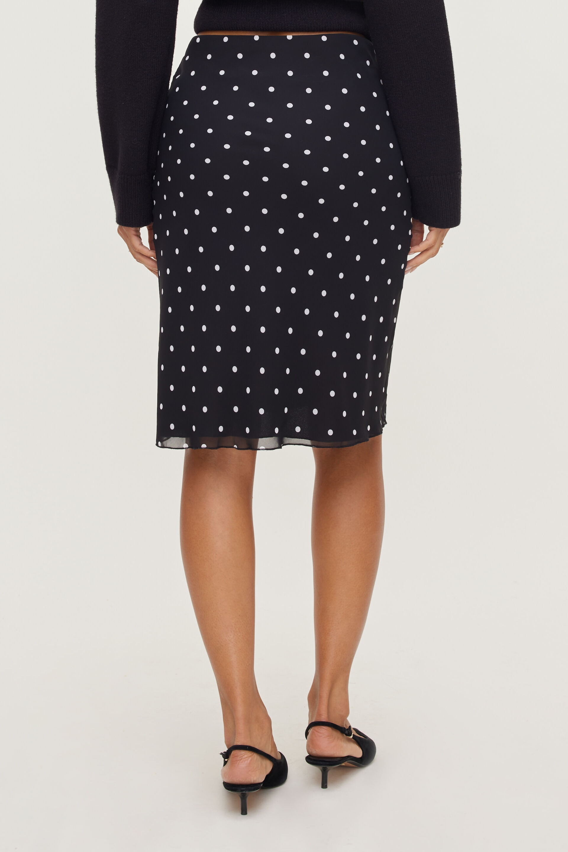 Polka Dot Midi Skirt