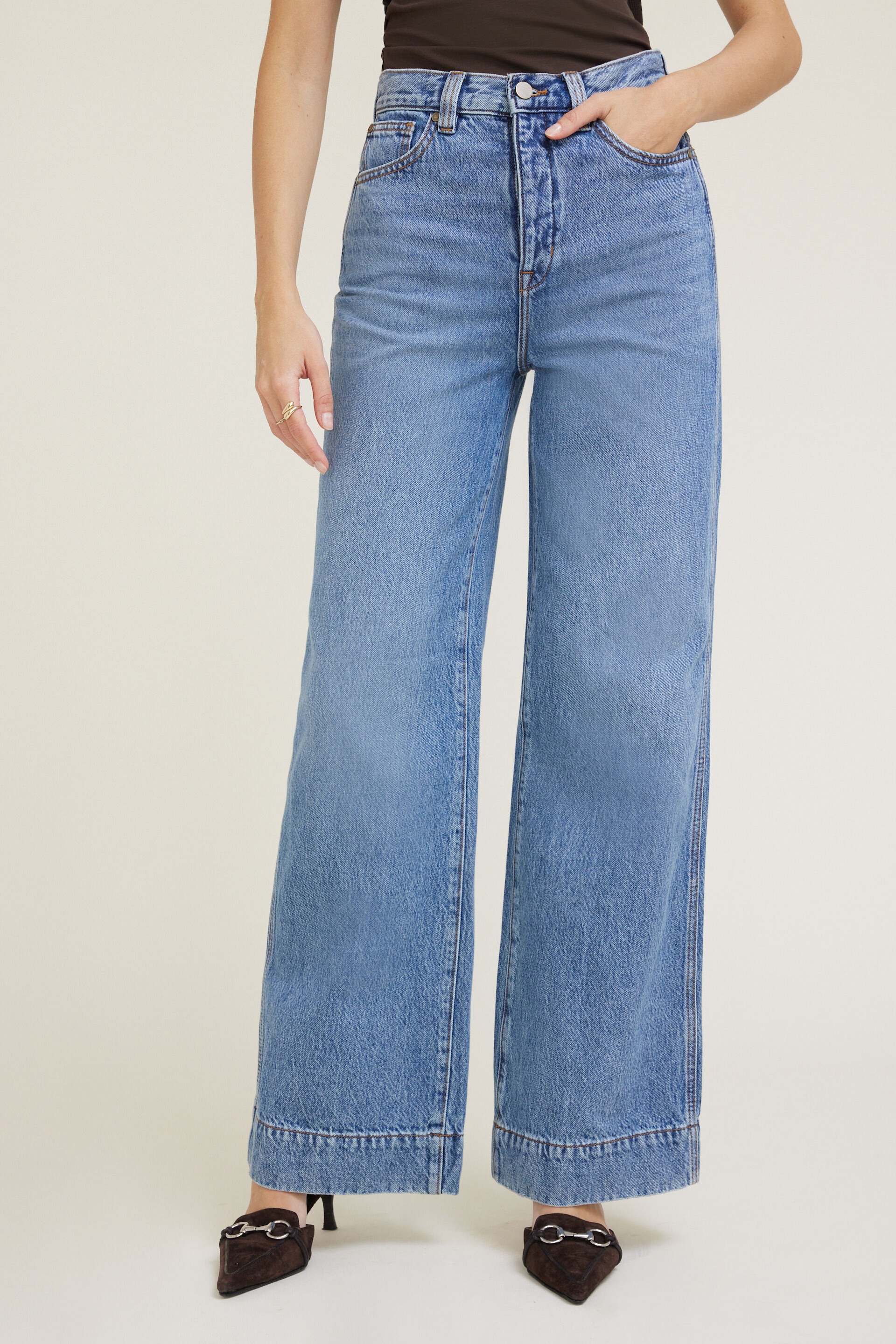 Lennon Ultra High Rise Wide Leg Column Jeans