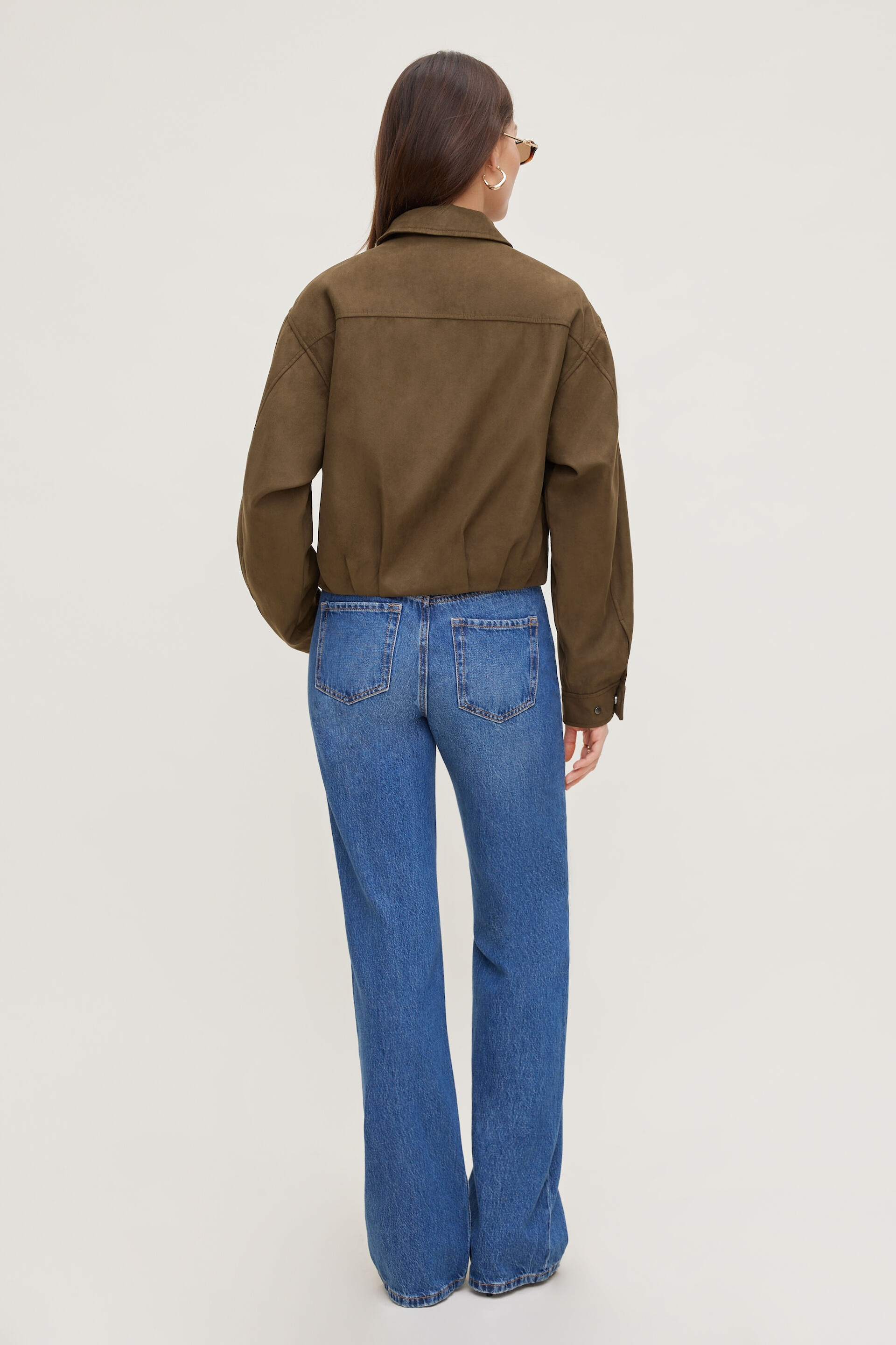 Balloon Faux Suede Jacket