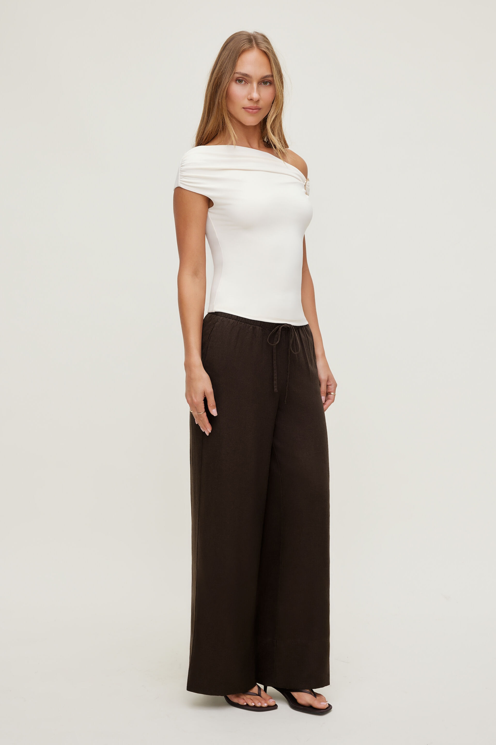 Leo Linen Wide Leg Pants
