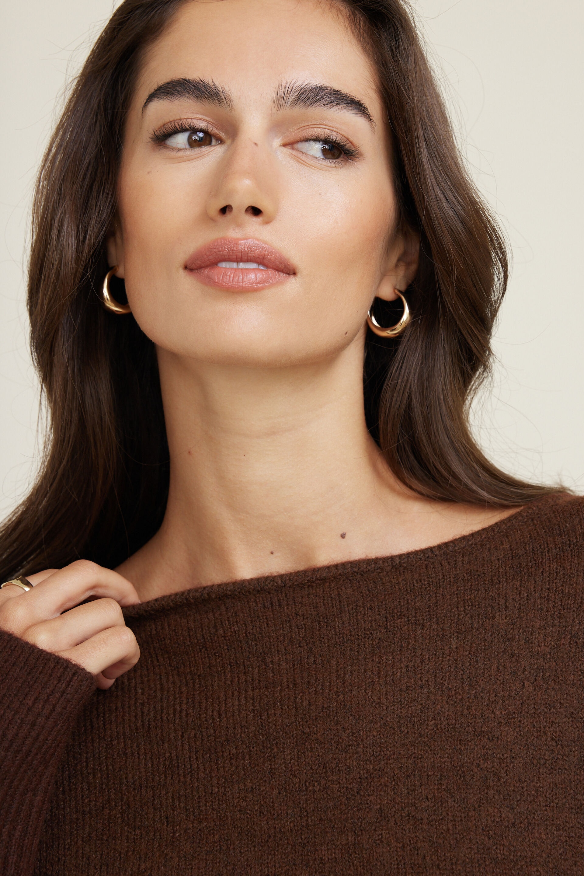 Juliet Cinched Boat Neck Sweater