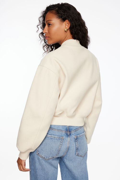 Alternative view # 2 of Dynamite Marina Santarossa | @marinarossa Bomber Jacket in Rainy Day Beige