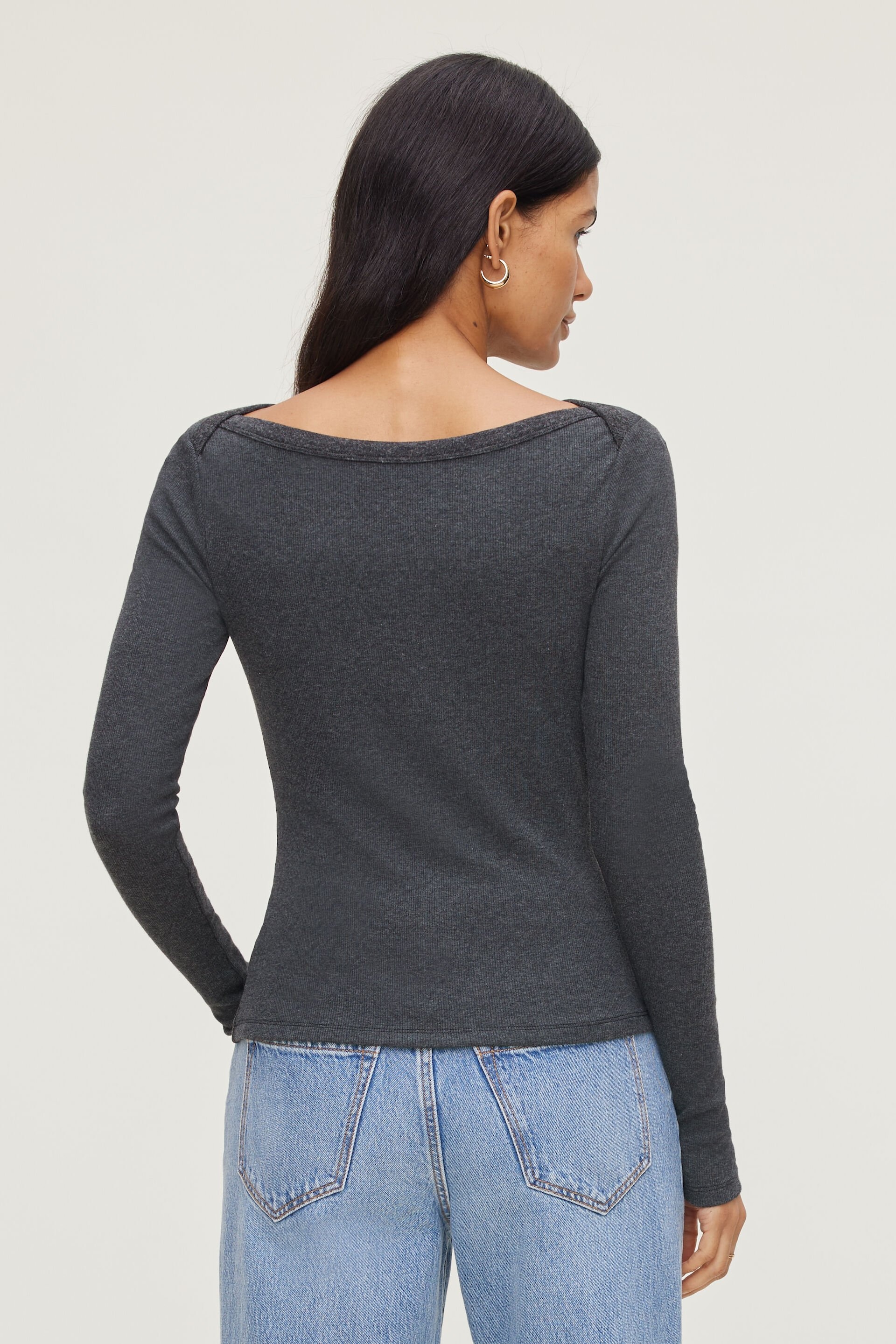 Nola Ribbed Long Sleeve T Shirt