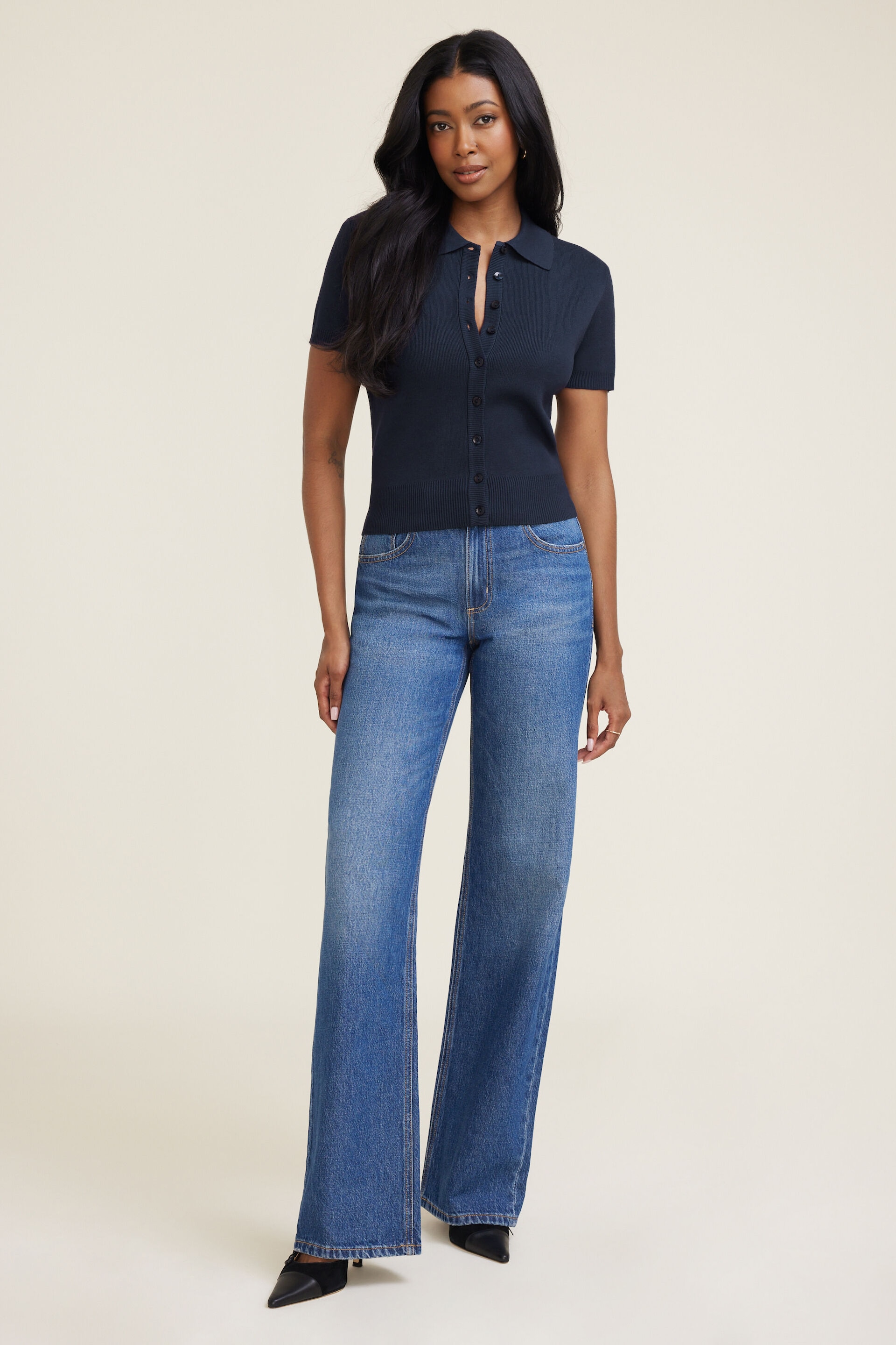 Polo Crewneck Cardigan