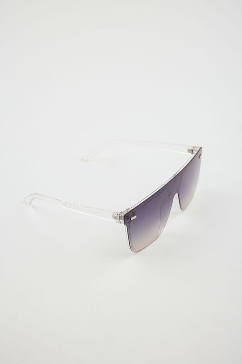 Alternative view # 6 of Dynamite Sunglasses Retro Aviator Sunglasses in Clear & Black 