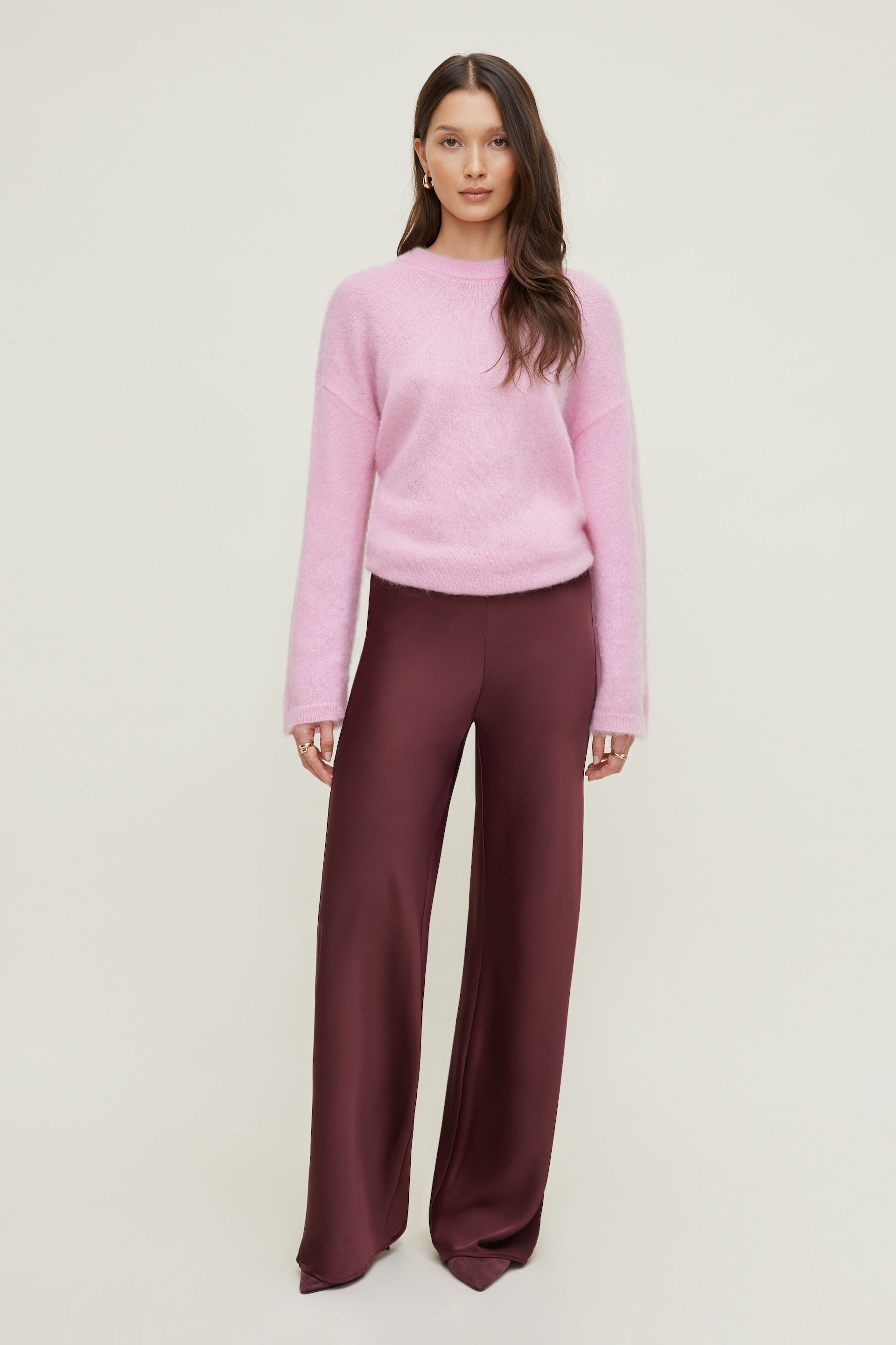 Wide Leg Satin Pants