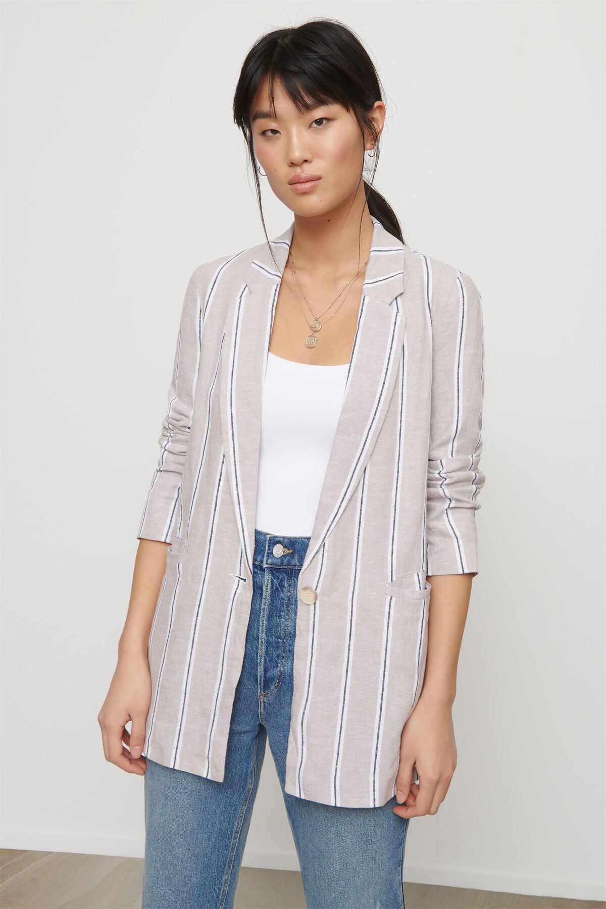 Linen Boyfriend Blazer Dynamite