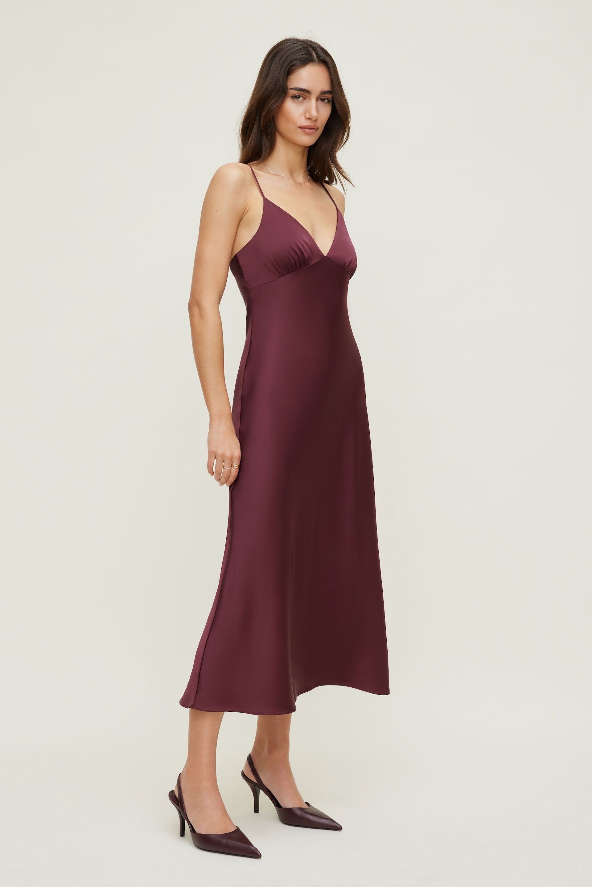 Sage Satin Maxi Dress