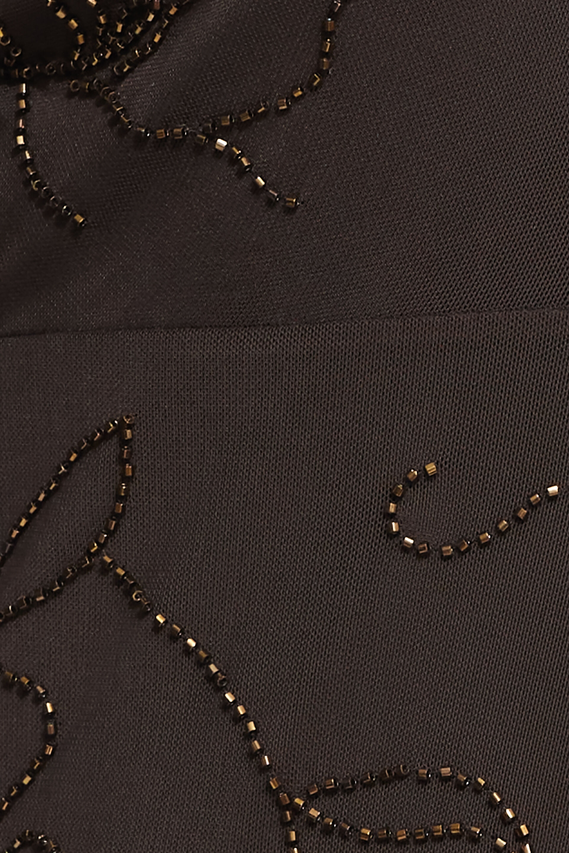 Beaded Mesh Mini Dress