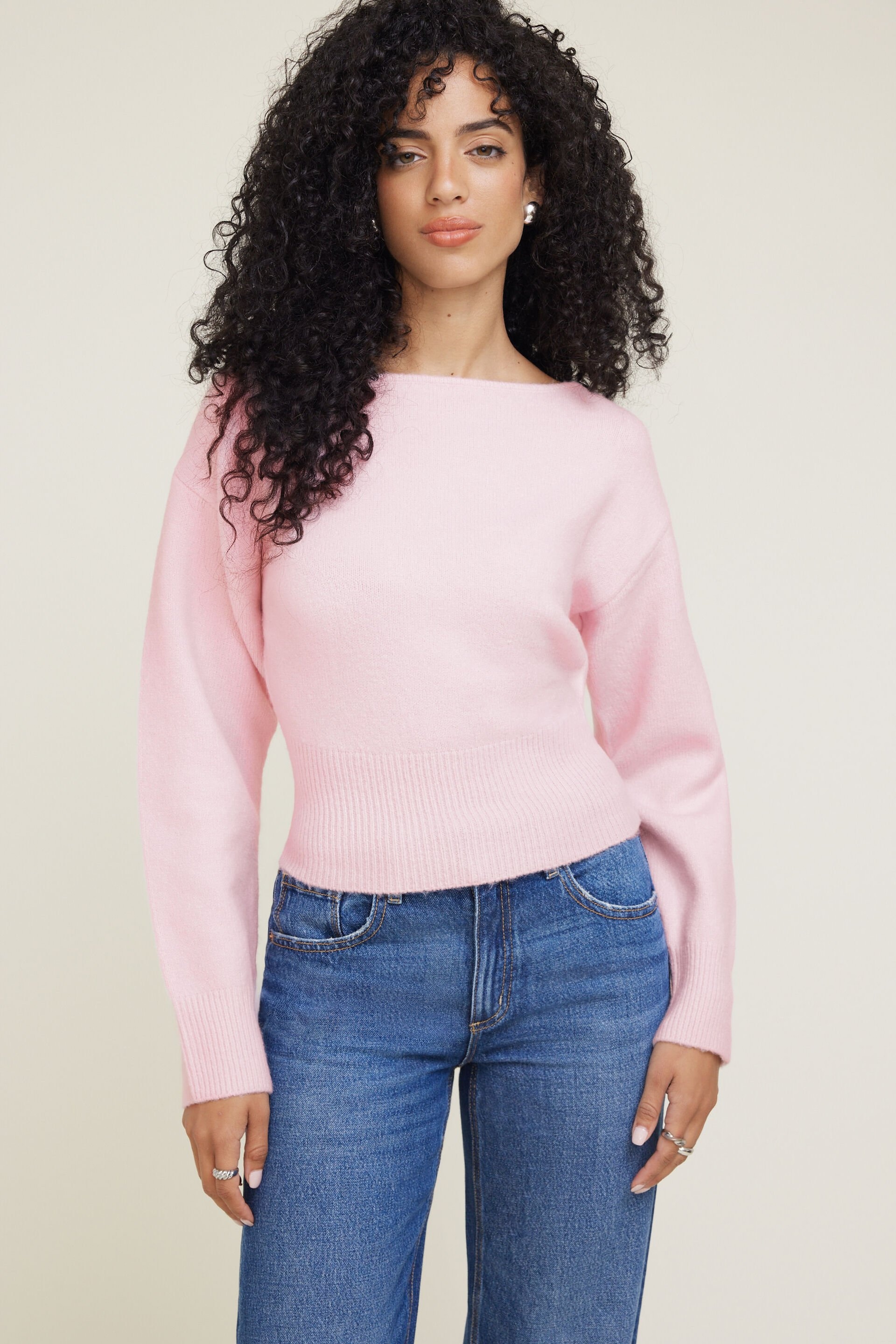 Juliet Cinched Boat Neck Sweater